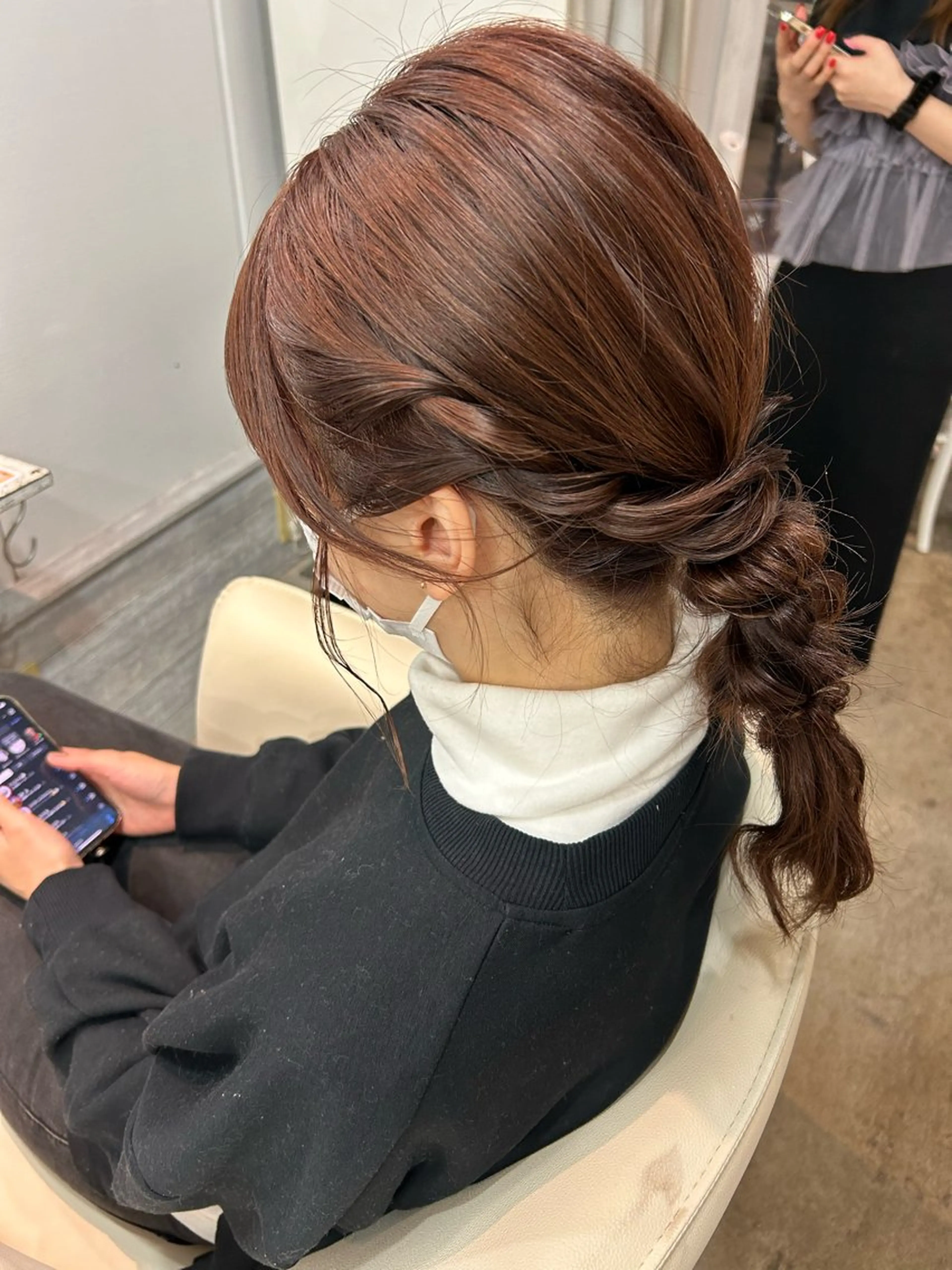 ヘアアレンジ ツヤ感ナチュラル 野口晴菜のヘアスタイル