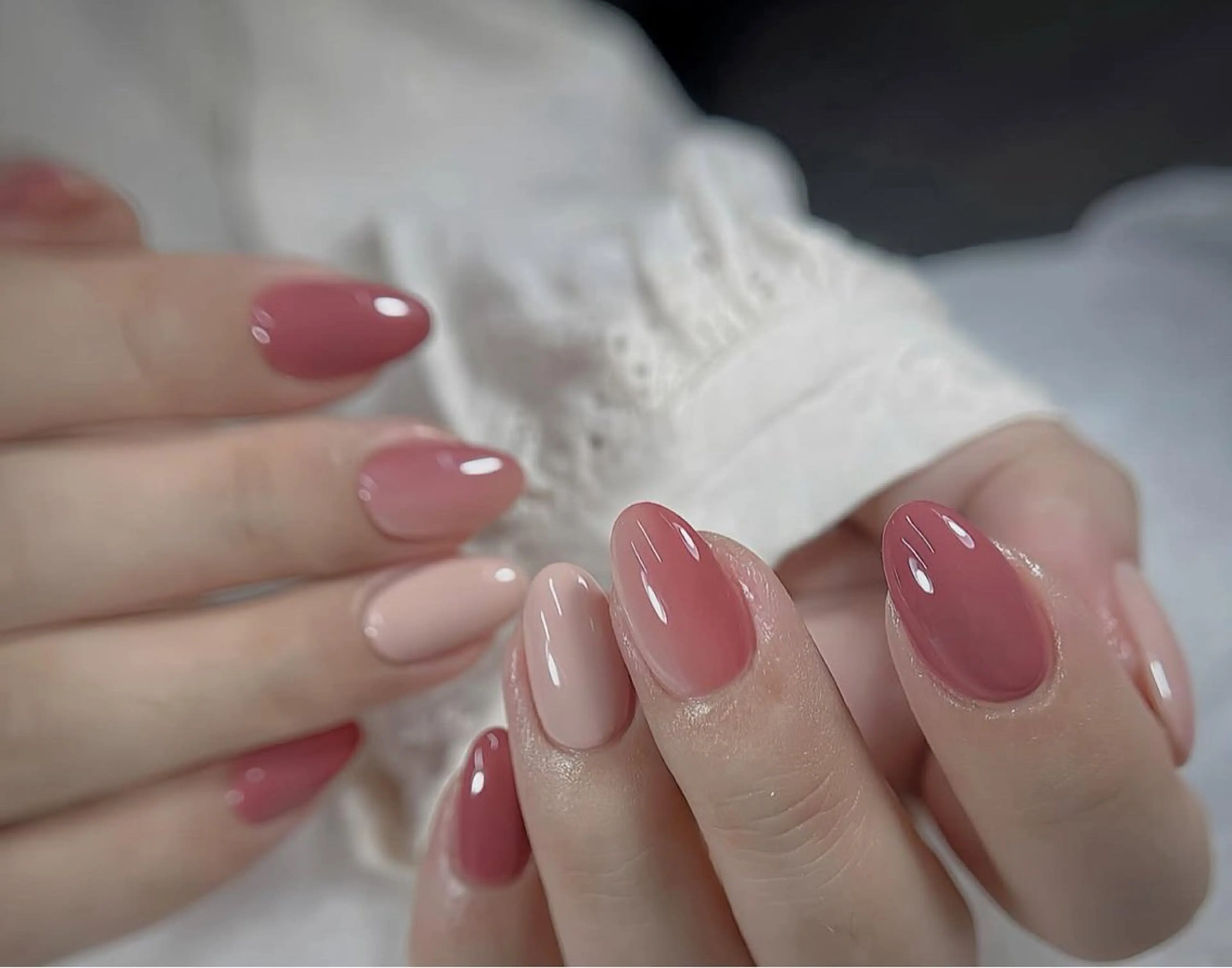 ネイル オーロラネイル フレンチネイル ジェルネイル ハロウィン キラキラネイル ハンドネイル H.baby Nail Salonのネイルデザイン