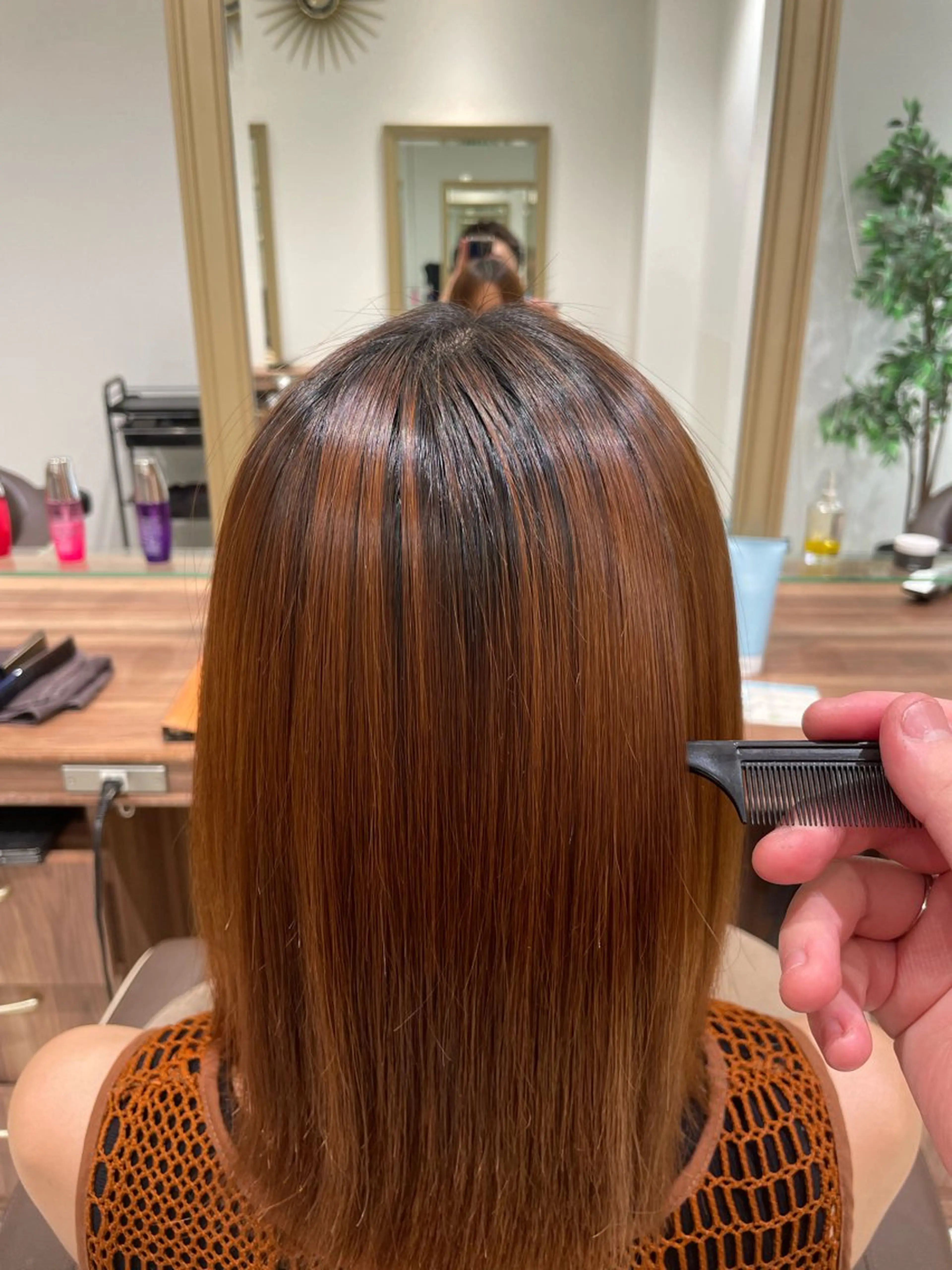 ショート パーマ 中村/艶カラー/ハイ ライト/髪質改善のヘアスタイル