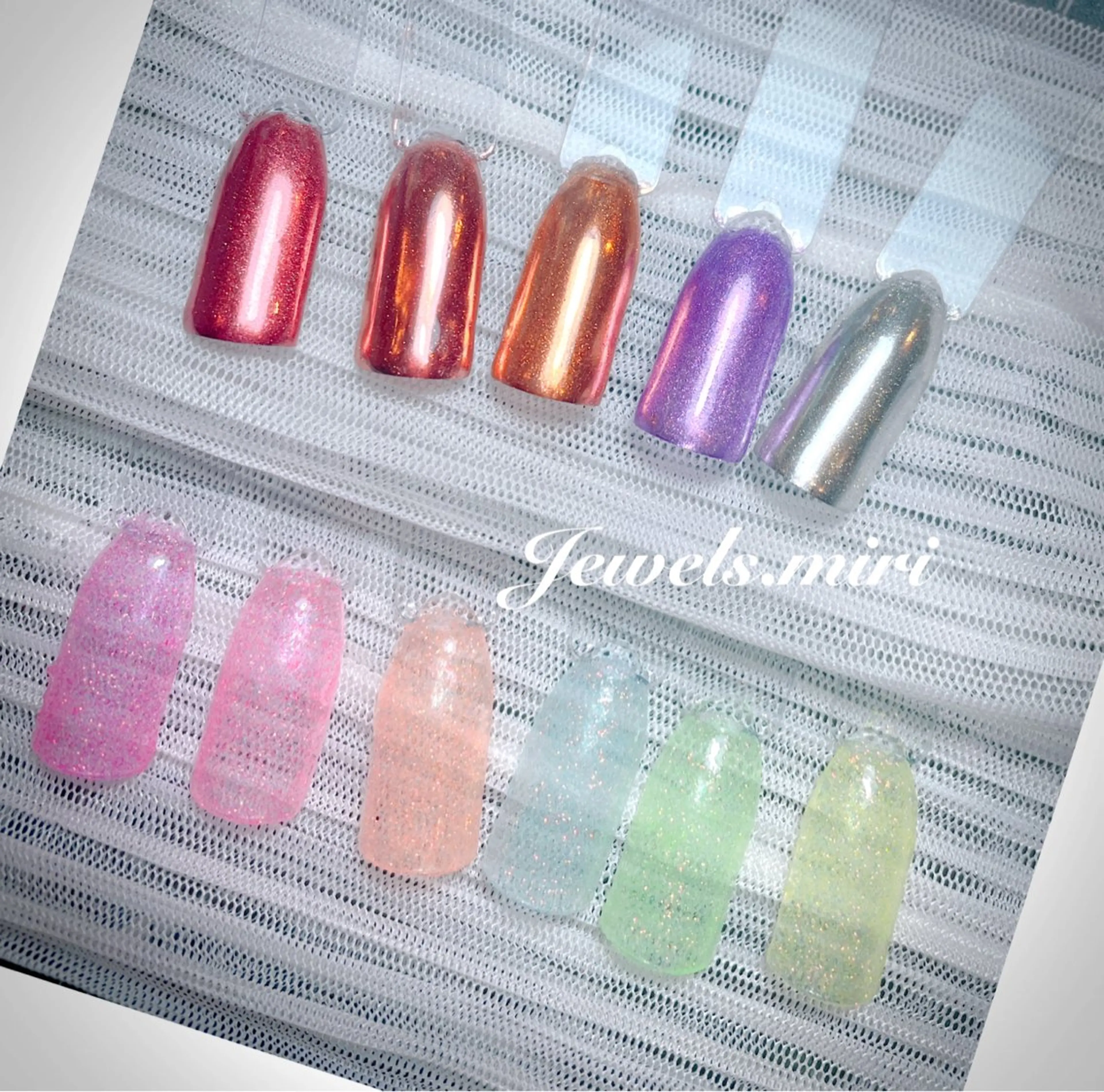 ネイル フラッシュネイル キラキラネイル ミラーネイル ワンカラーネイル シンプルネイル Jewels nail lily 白楽所属・ネイルサロン Jewels Mのネイルデザイン