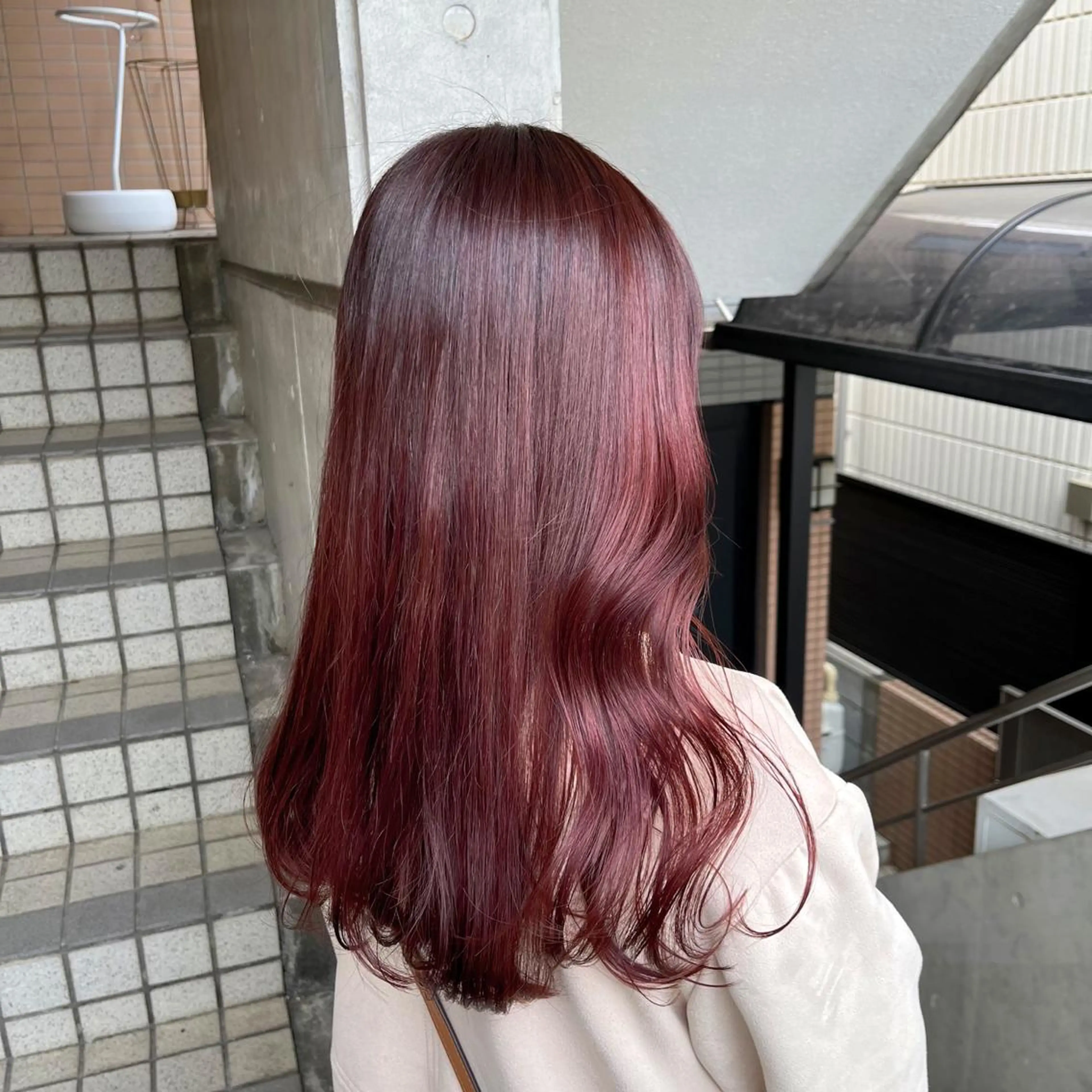 ロング カラー ナミ🩶暗髪/暖色 ❤️/透明感/縮毛のヘアスタイル