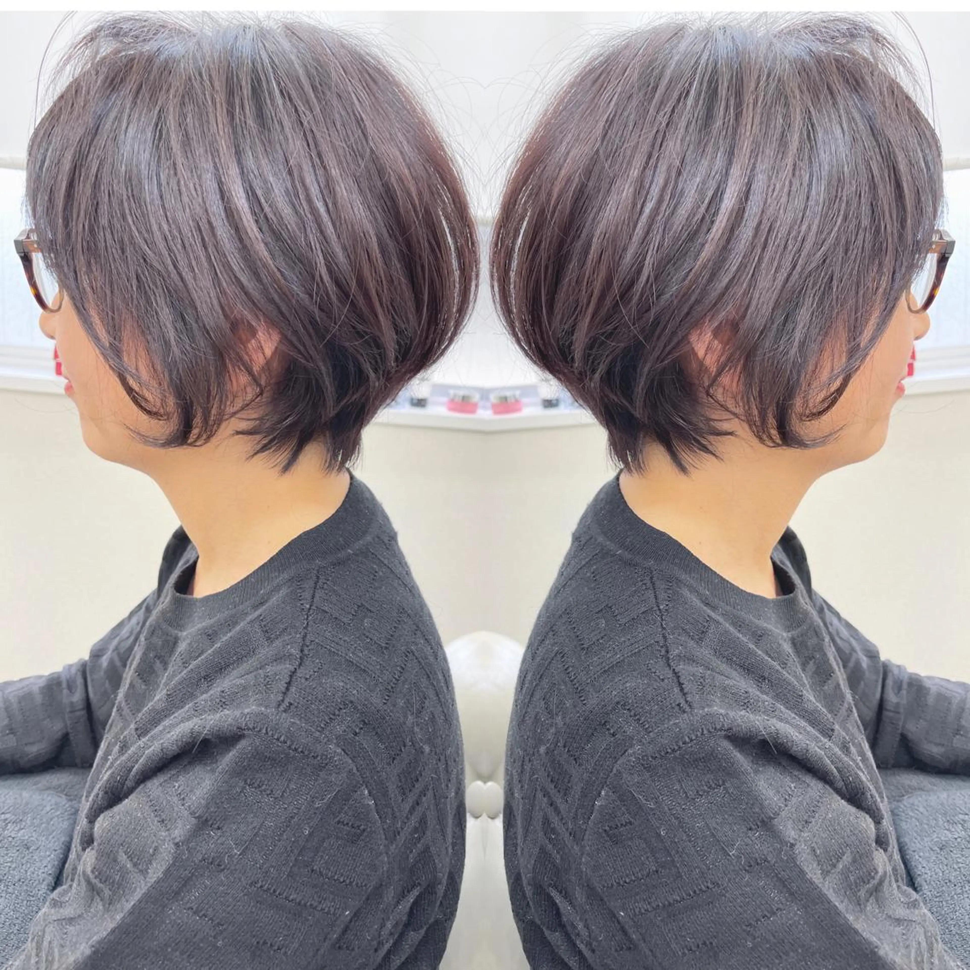 ショート ショートボブ ボブ ショートヘア カット ヘアカラー H所属・H (エイチ) 烏丸御池店のヘアスタイル