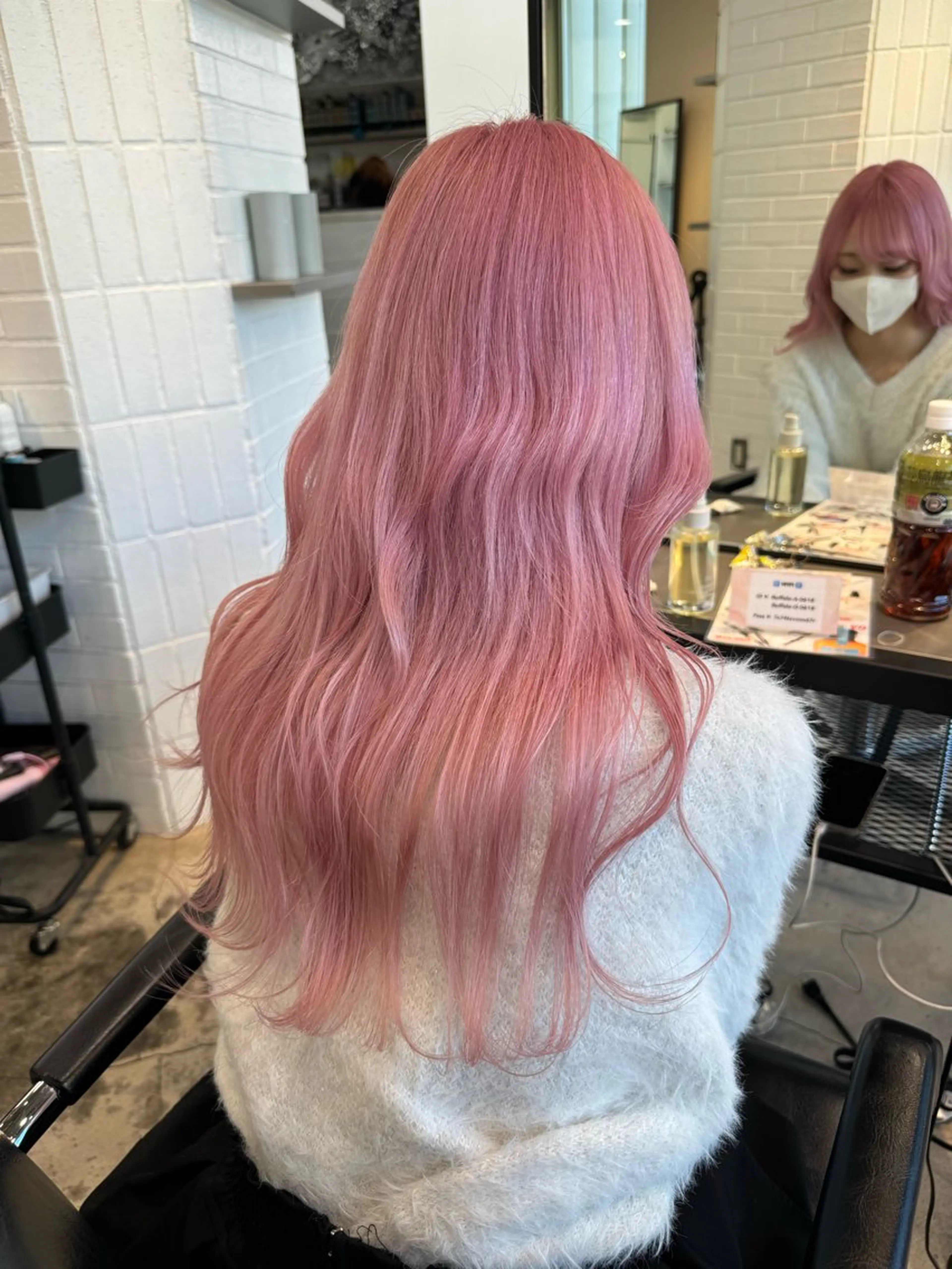 セミロング カラー ヘアカラー トリートメント ザクザクレイヤー 🍀/ブリーチ/小田のヘアスタイル