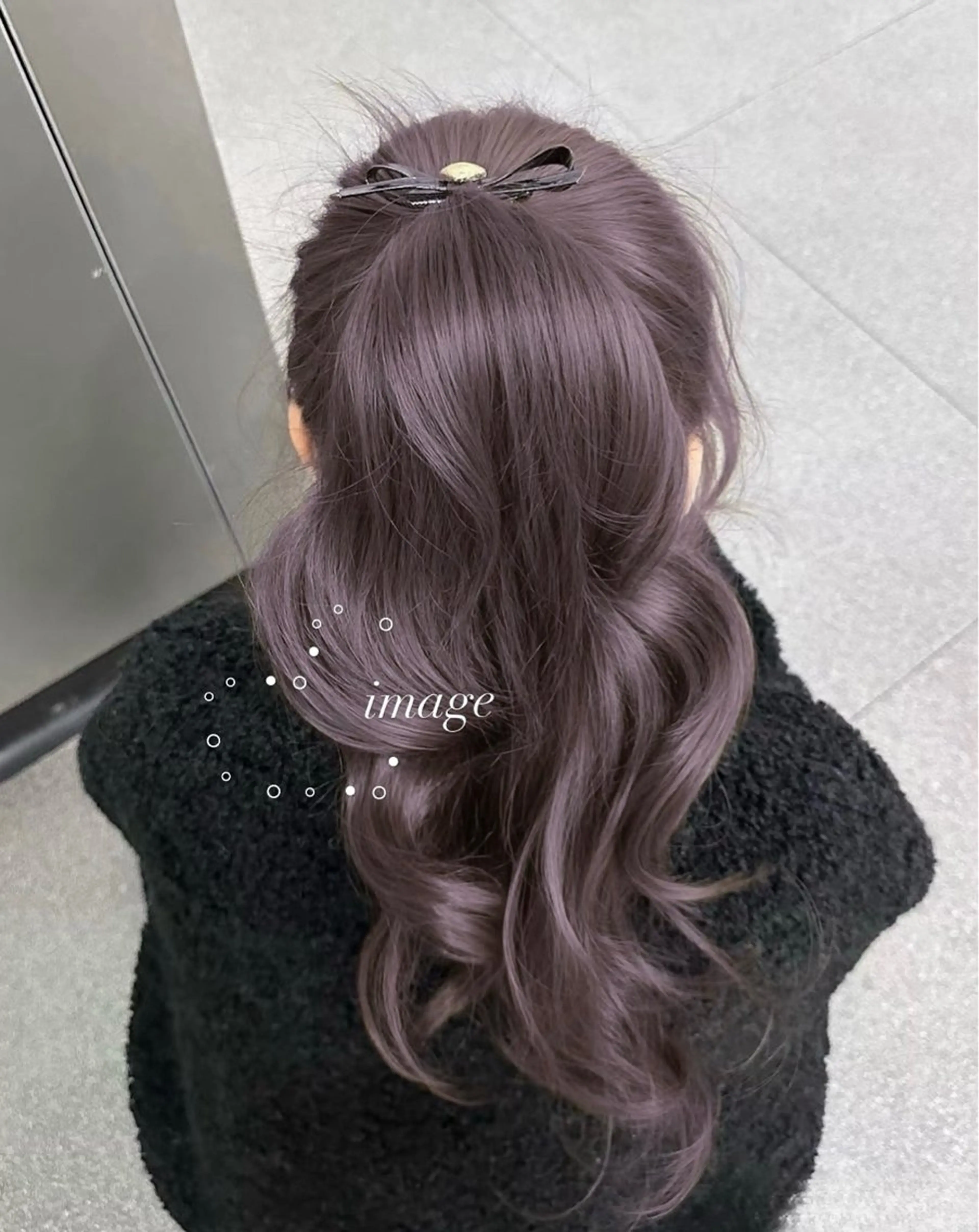 ロング ヘアカラー トリートメント 淡色ラベンダー♡ ニーナ🎀🦙のヘアスタイル