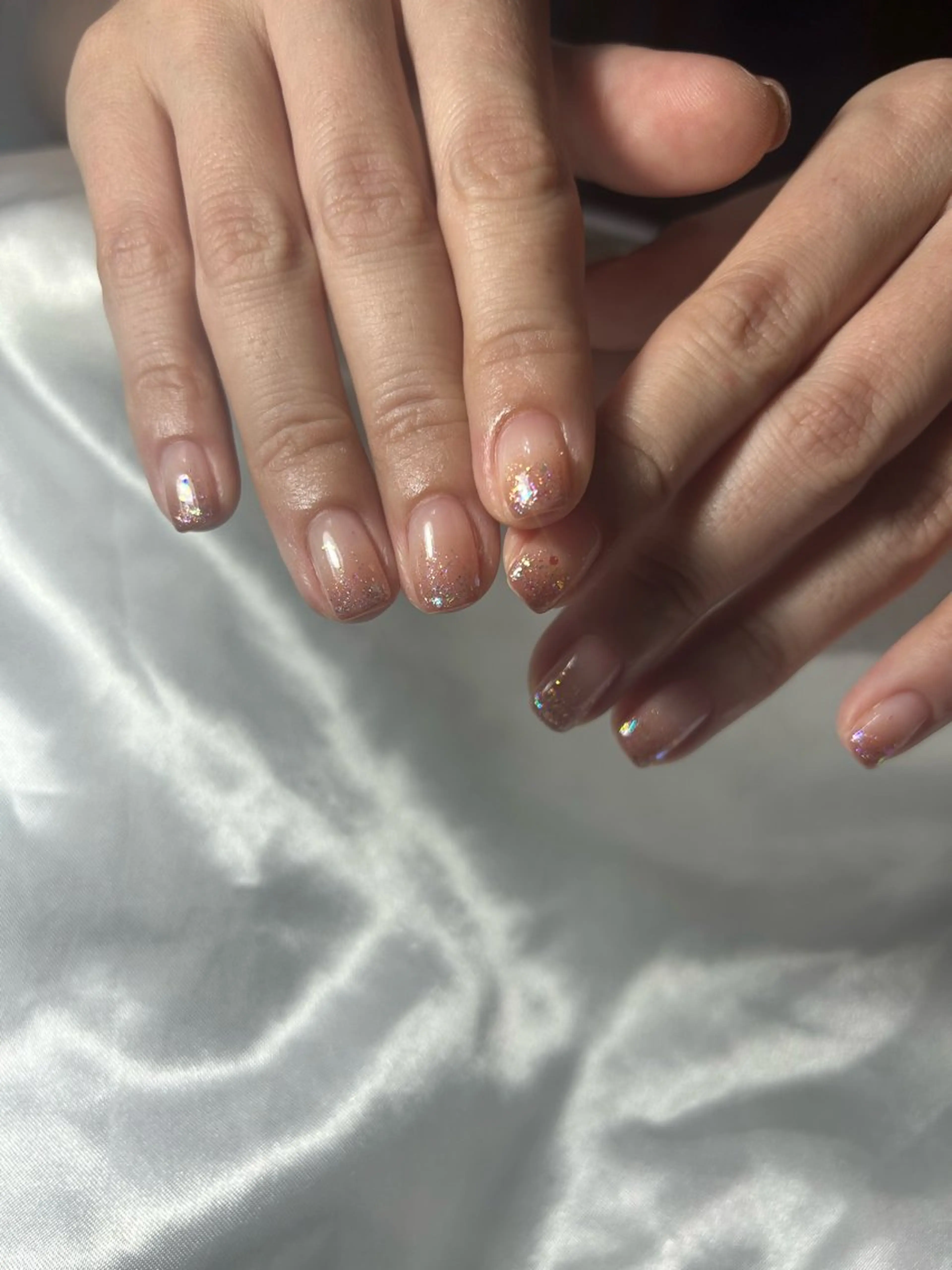 ネイル ラメ(グリッター) ラメグラデーション ハンドネイル フットネイル nailroom‪ sb‪‪𓈒𓂂𓏸のネイルデザイン