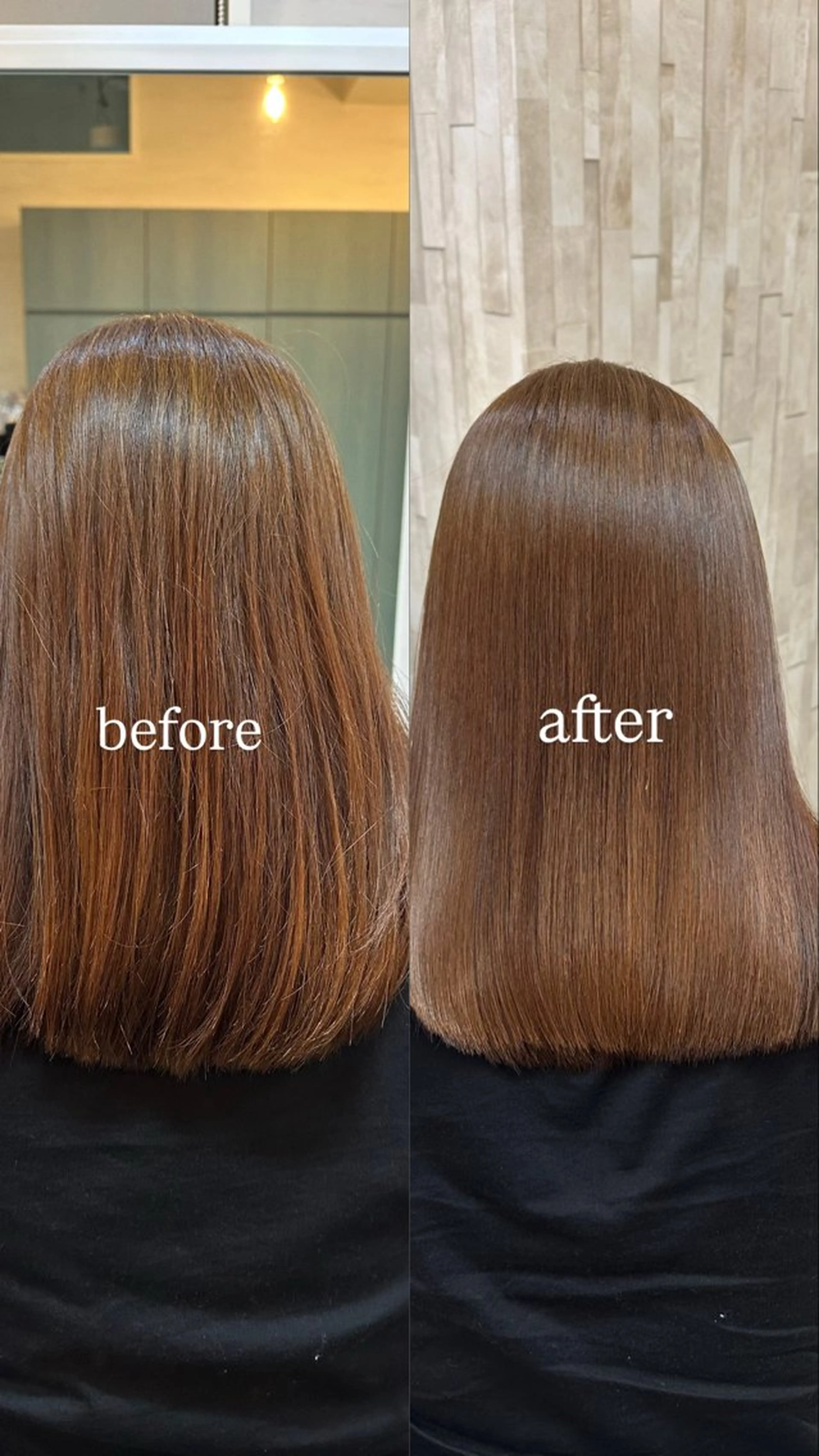 セミロング 髪質改善 縮毛矯正 トリートメント トリートメント 🖤ほのか/ツヤ髪 /髪質改善/縮毛矯正のヘアスタイル