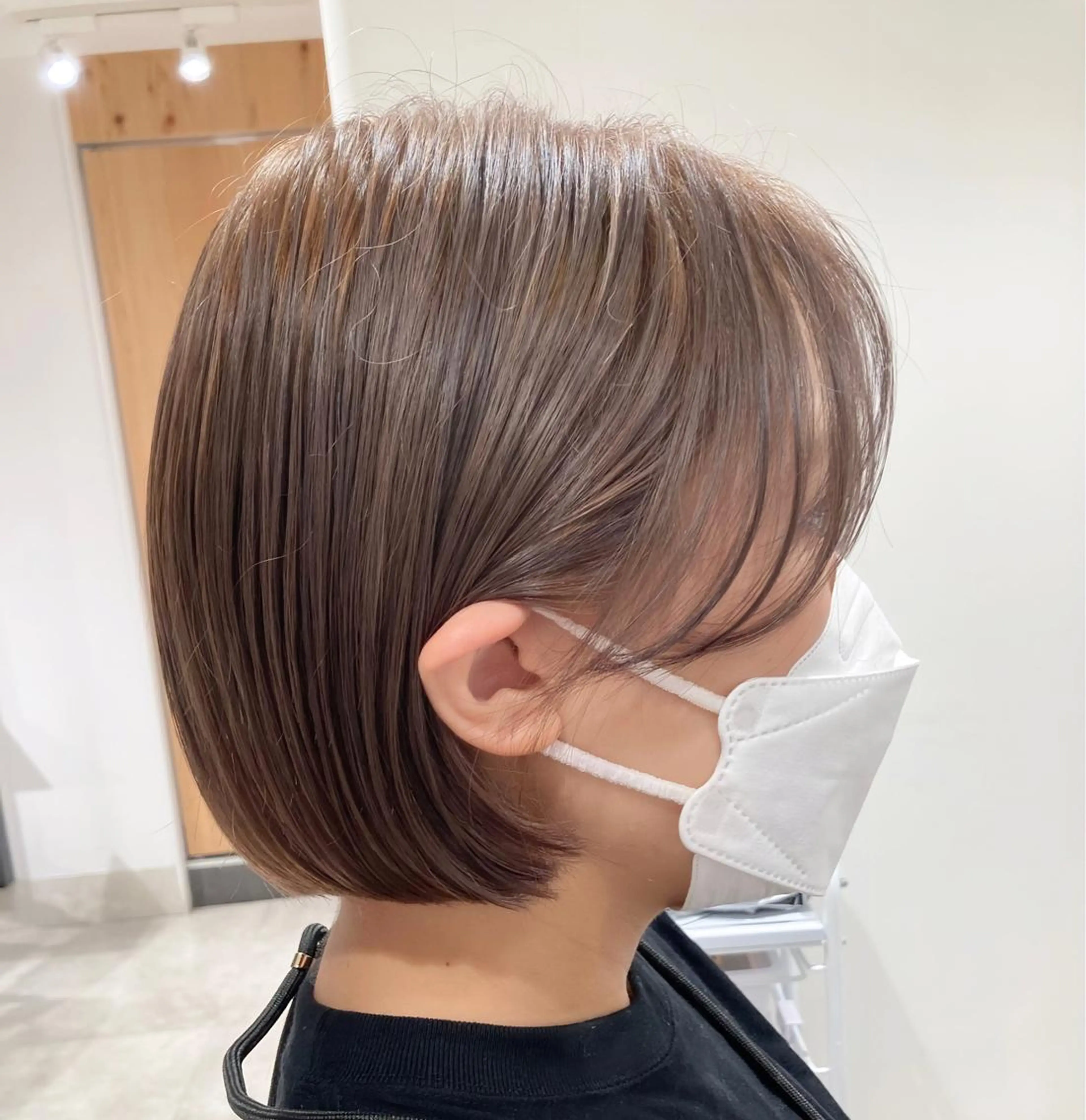 ショート カラー ショートボブ ベージュカラー ブリーチ ボブ ショートヘア GO TODAY  SHAIRE  SALON   渋谷モディ所属・スキバサミを使わない カット🌼唯🌼のヘアスタイル