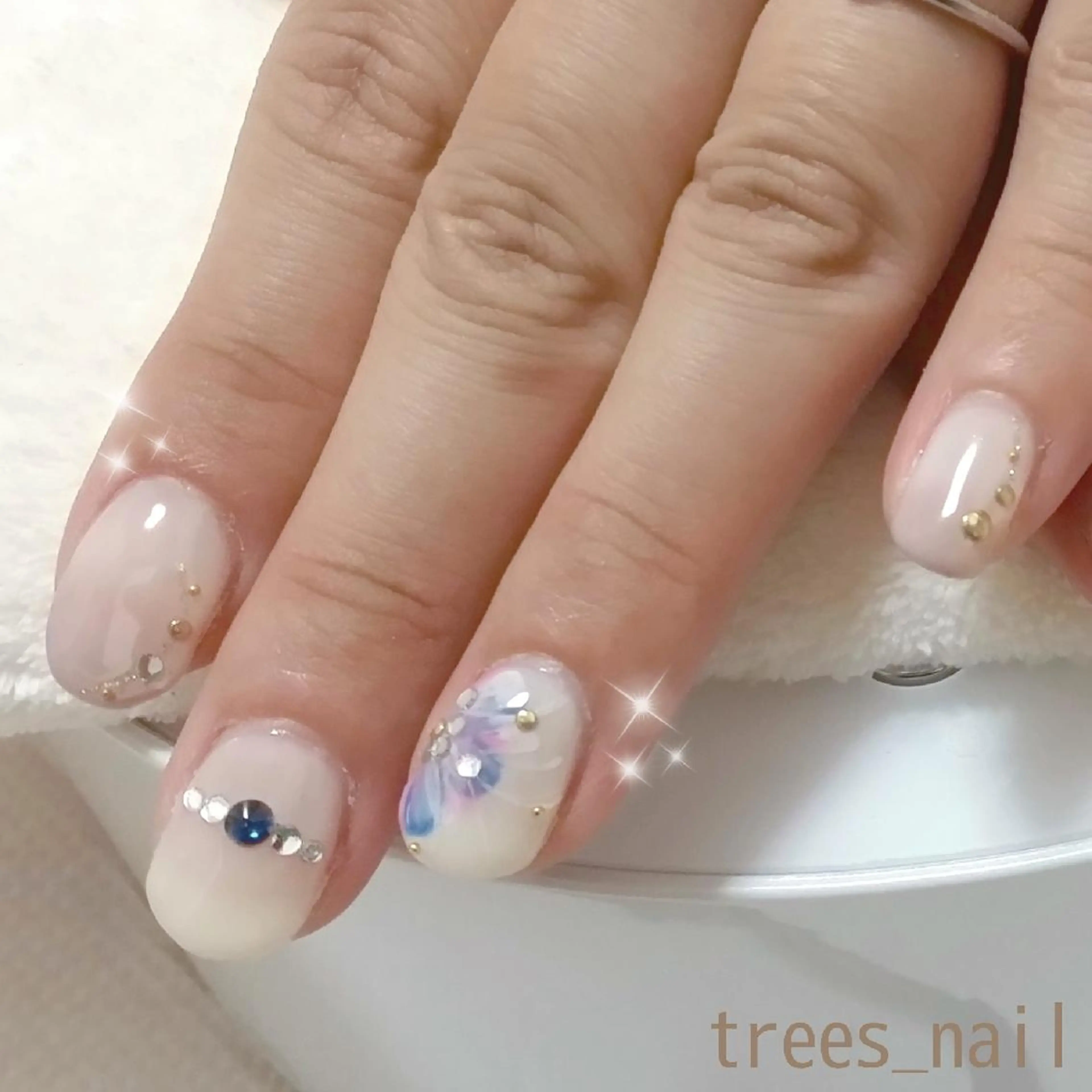 ネイル フラワーネイル グラデーション ハンドネイル フットネイル trees_ nailのネイルデザイン