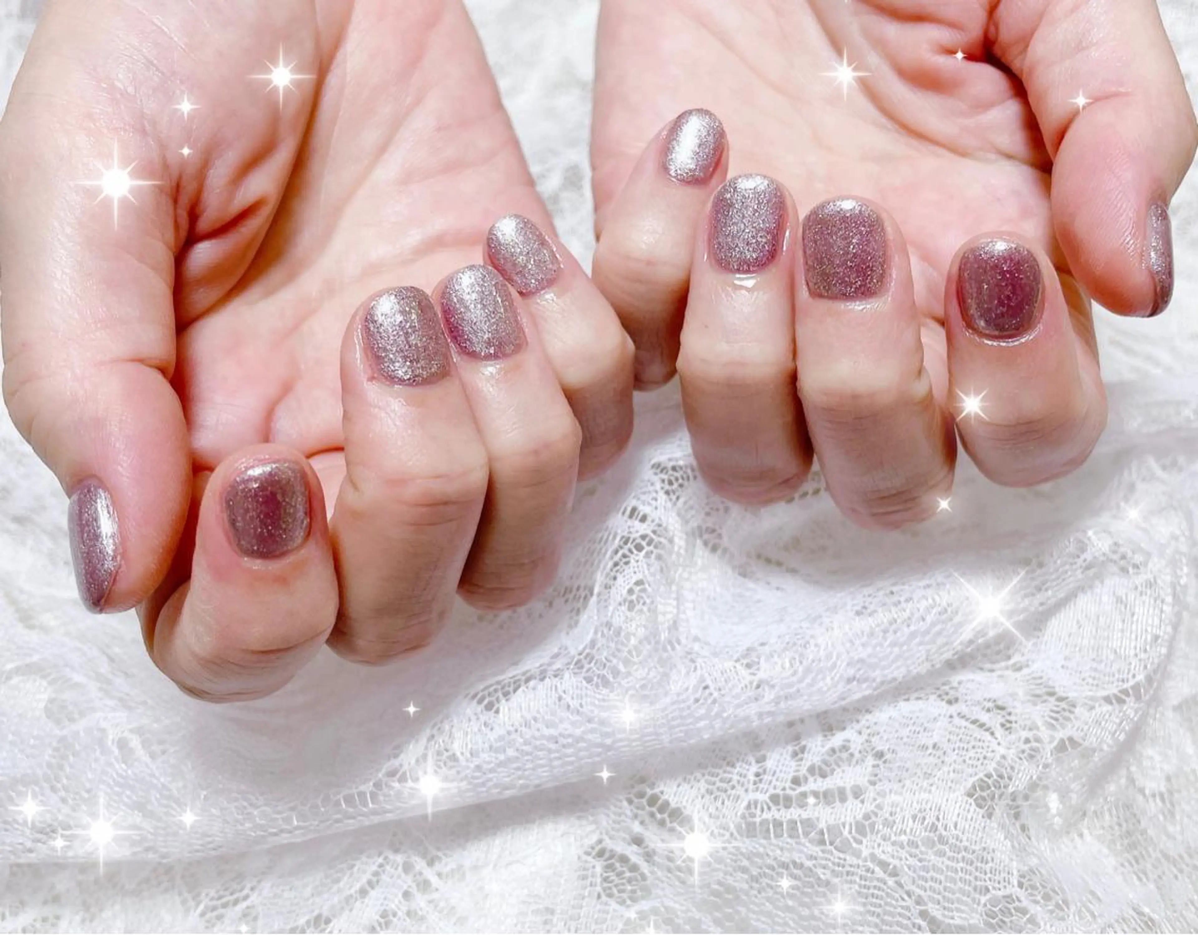 ネイル キラキラネイル ワンカラーネイル ハンドネイル FLARE NAIL フレアネイルのネイルデザイン
