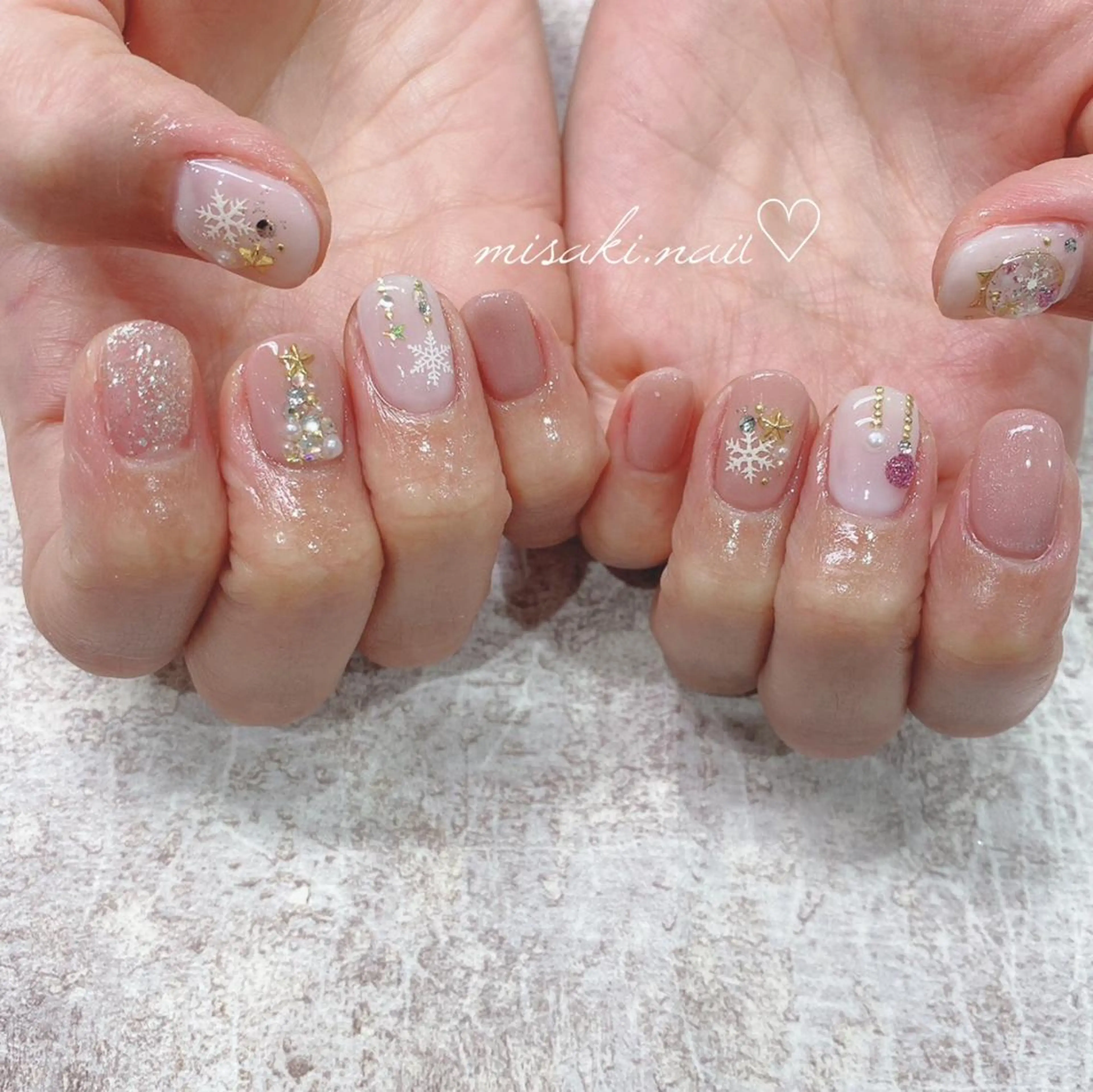 ネイル 韓国ネイル ワンホンネイル ハンドネイル nailsalon miinailsのネイルデザイン