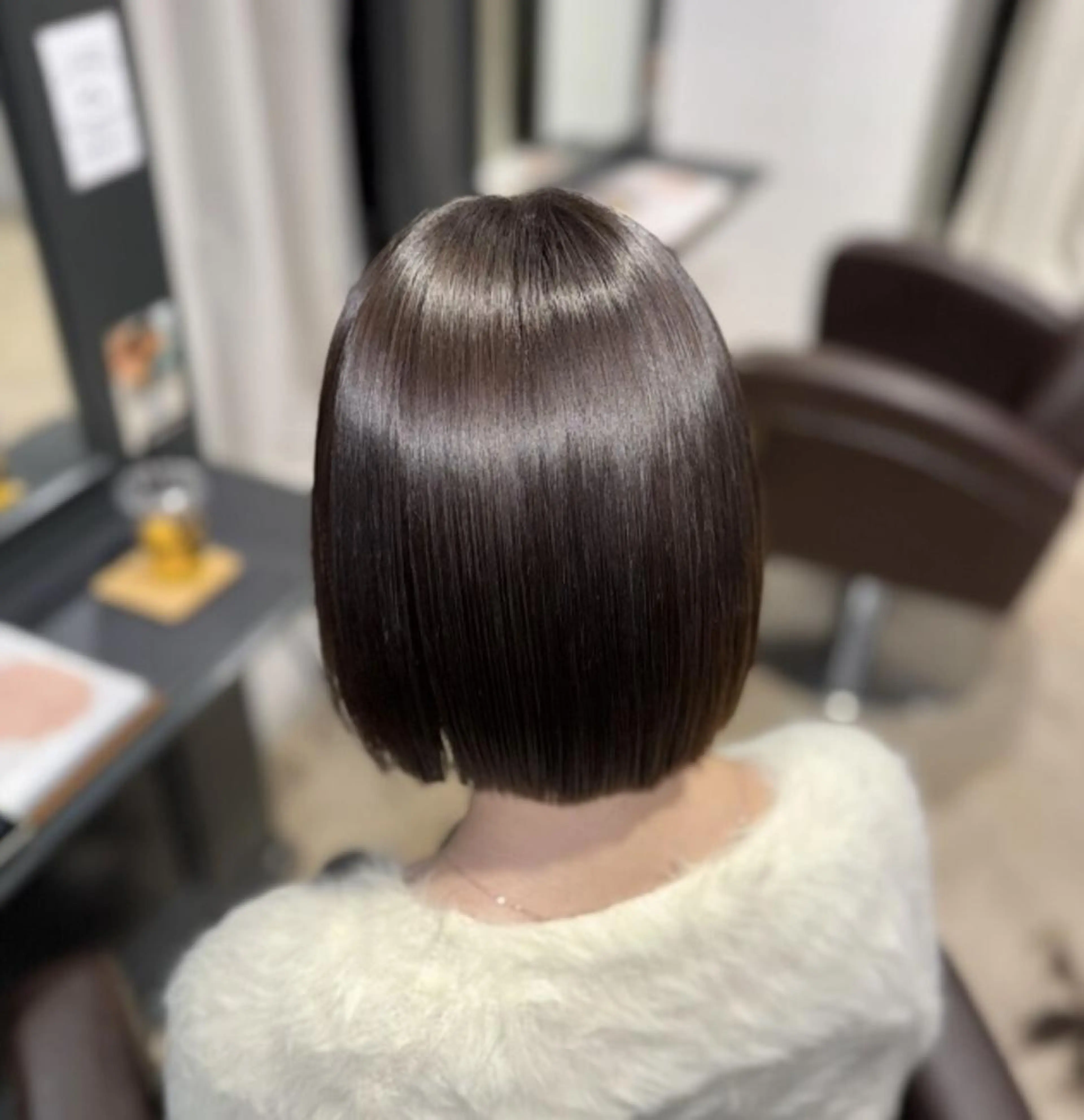 ミディアム パーマ 縮毛矯正 リピート90%超/縮 毛矯正/髪質改善井口のヘアスタイル