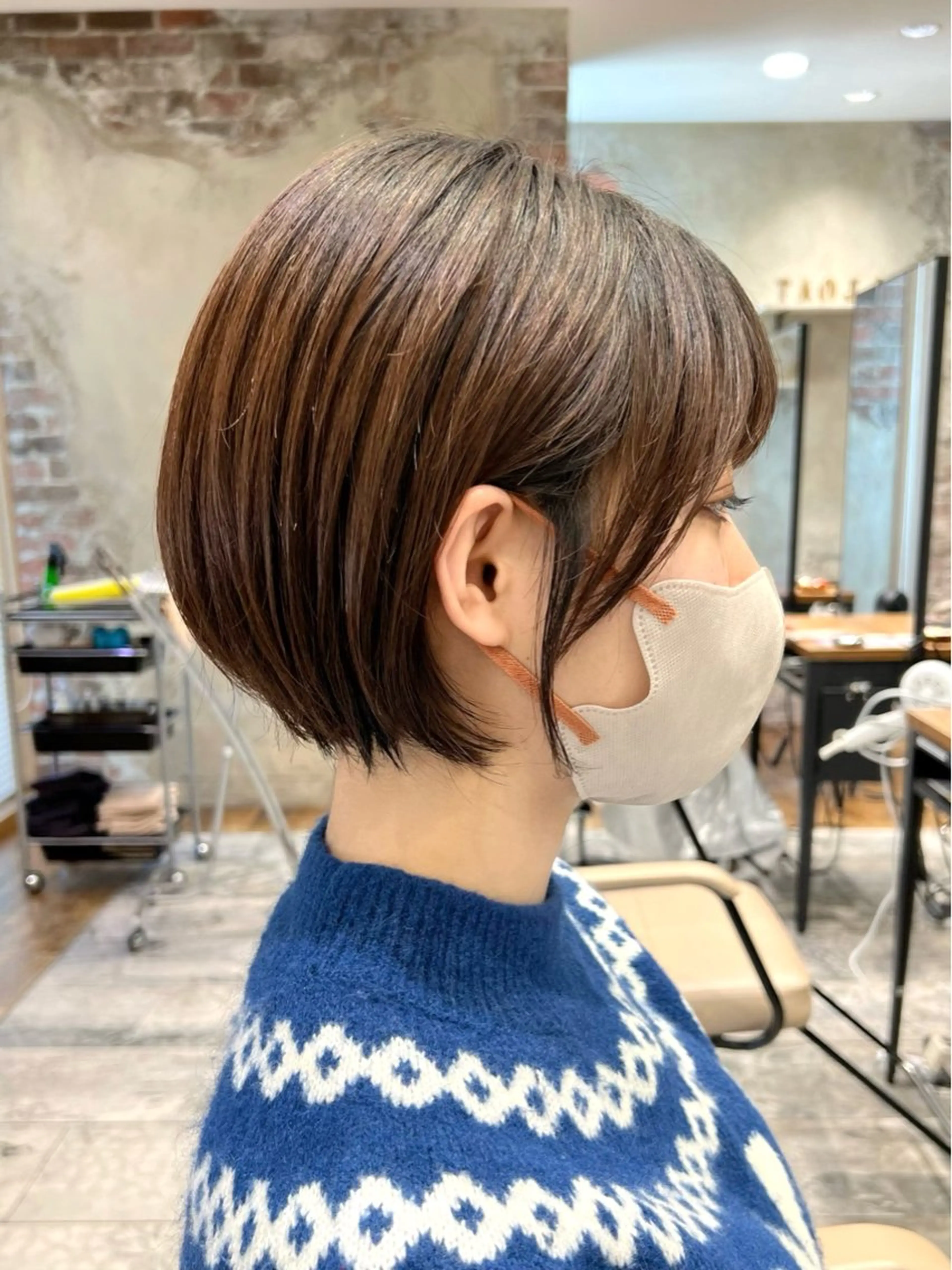 ショート カラー カット ヘアカラー トリートメント 💍新宿ショート 💍岩田莉奈のヘアスタイル