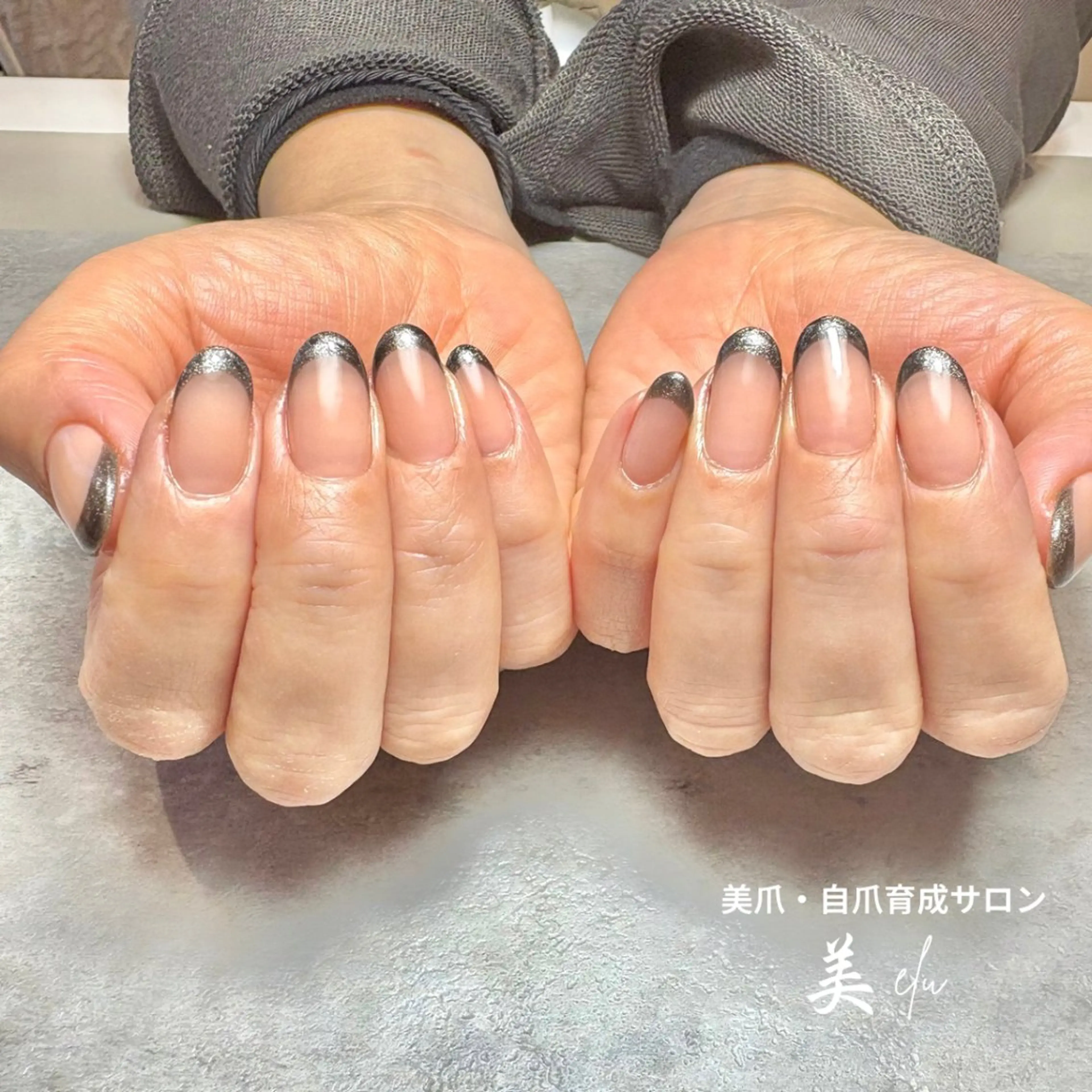 ネイル ジェルネイル マグネットネイル ハンドネイル 美爪・自爪育成サロン美elu所属・美爪・自爪育成サロン 美elu(ビエル)のネイルデザイン