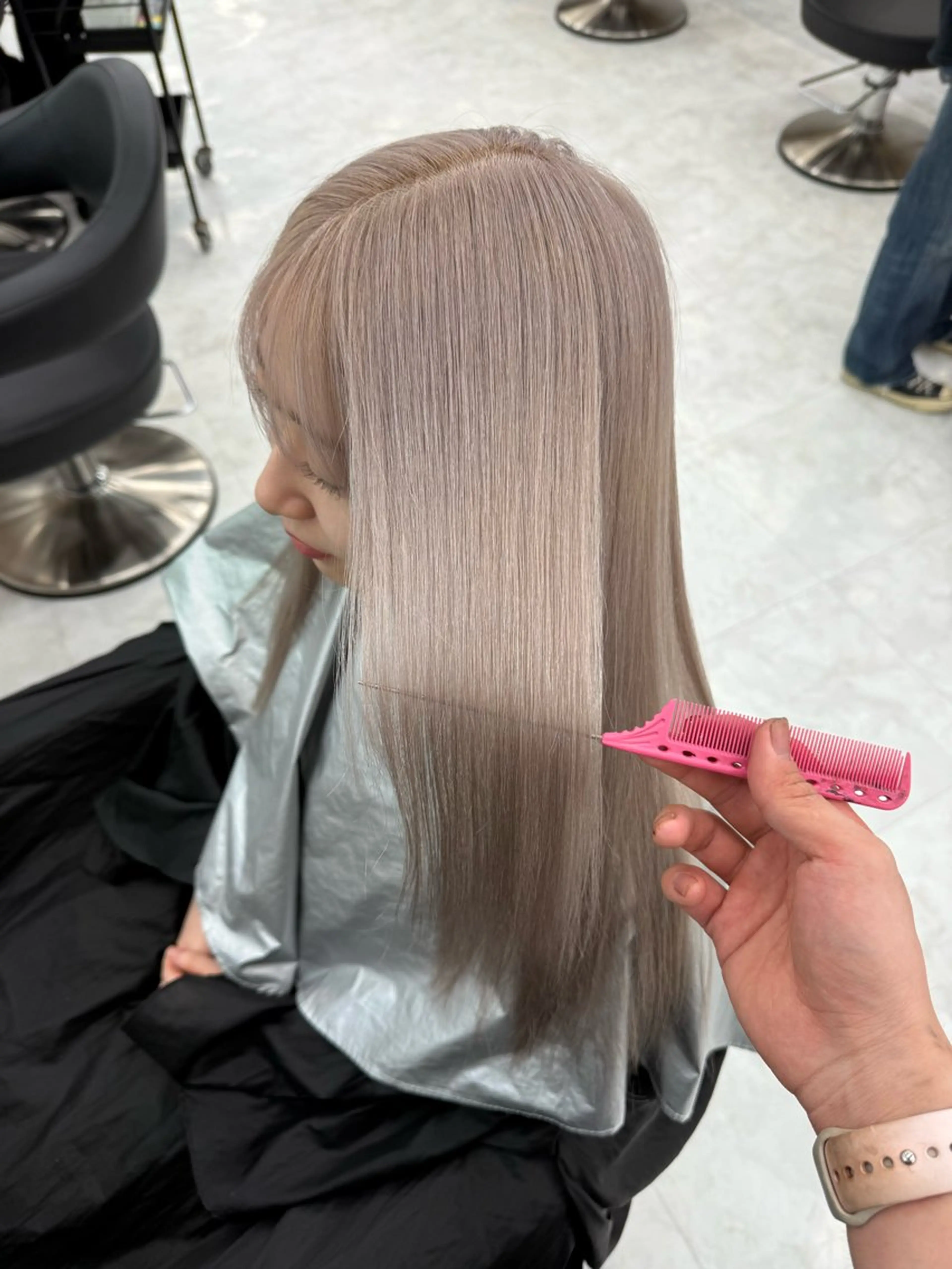 カラー 透ける透明感カラー 🤍anju🎀のヘアスタイル