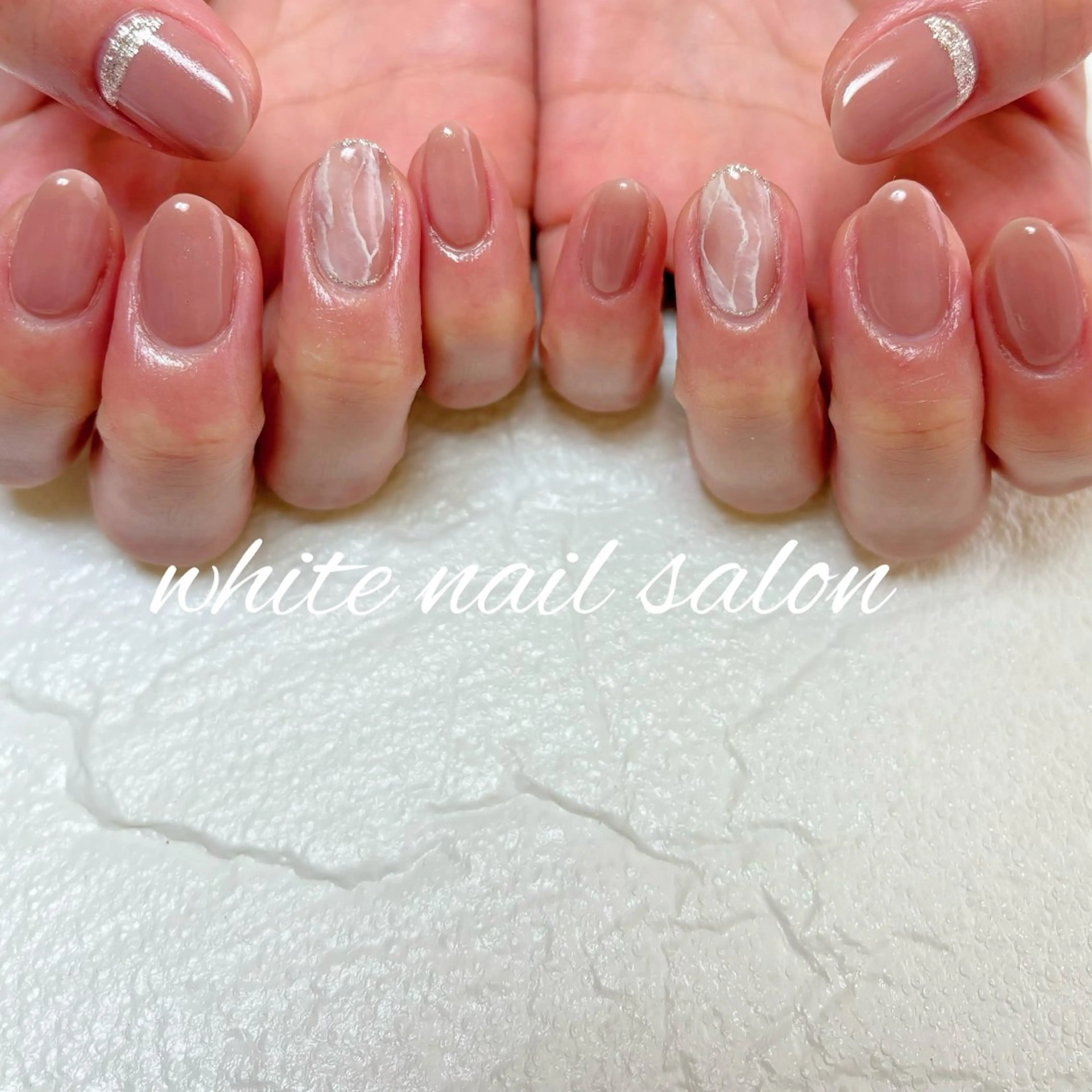 ネイル ホワイト ハンドネイル white nail salonのネイルデザイン