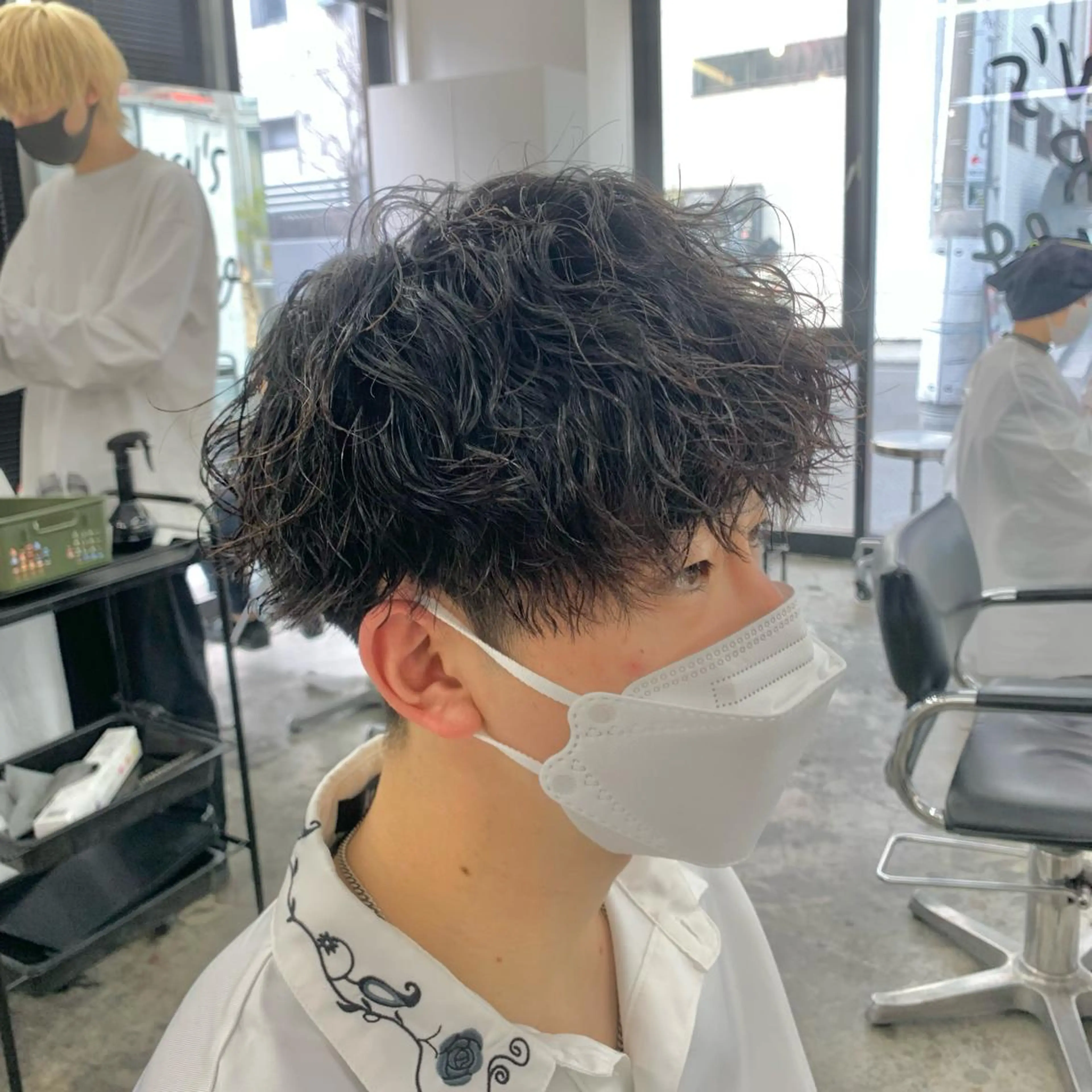 ショート パーマ メンズ マッシュ カット パーマ メンズ特化美容師/ 藤戸 椋のヘアスタイル