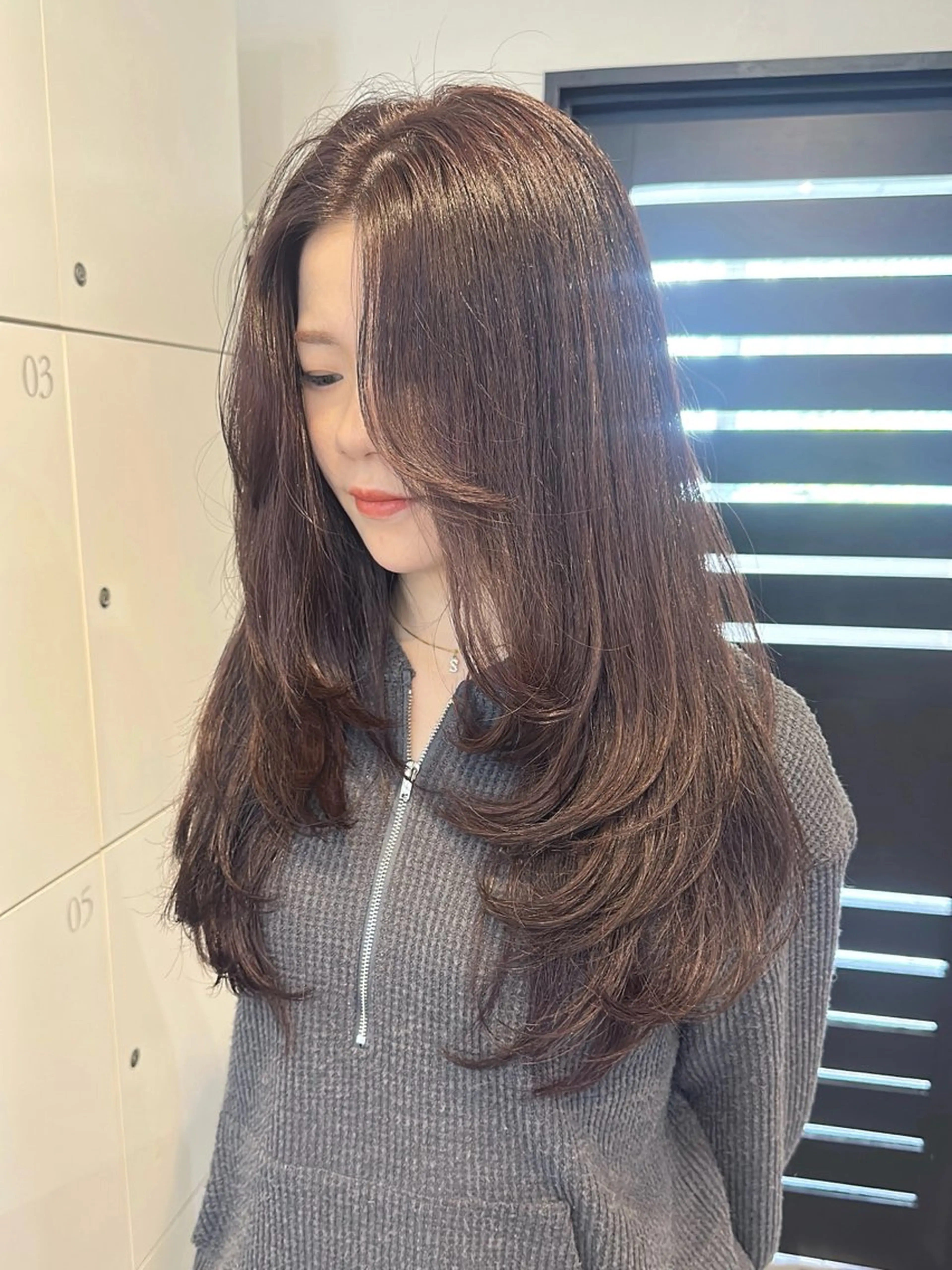 ロング カラー カット ヘアカラー レイヤー/ハイトーン WAKANAのヘアスタイル