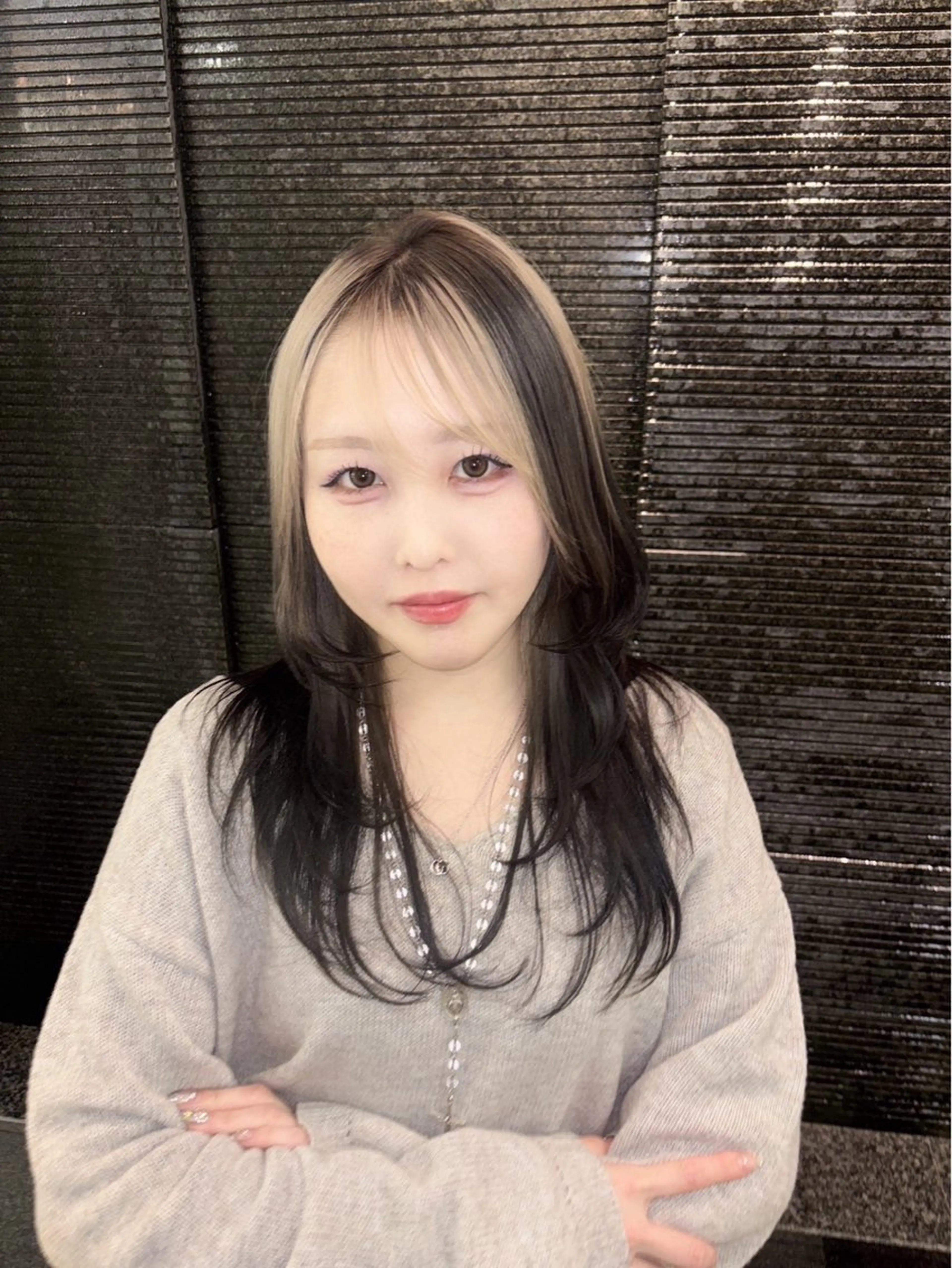 ロング レイヤーカット カット 野田阪神/レイヤー ハイライト/yuuのヘアスタイル