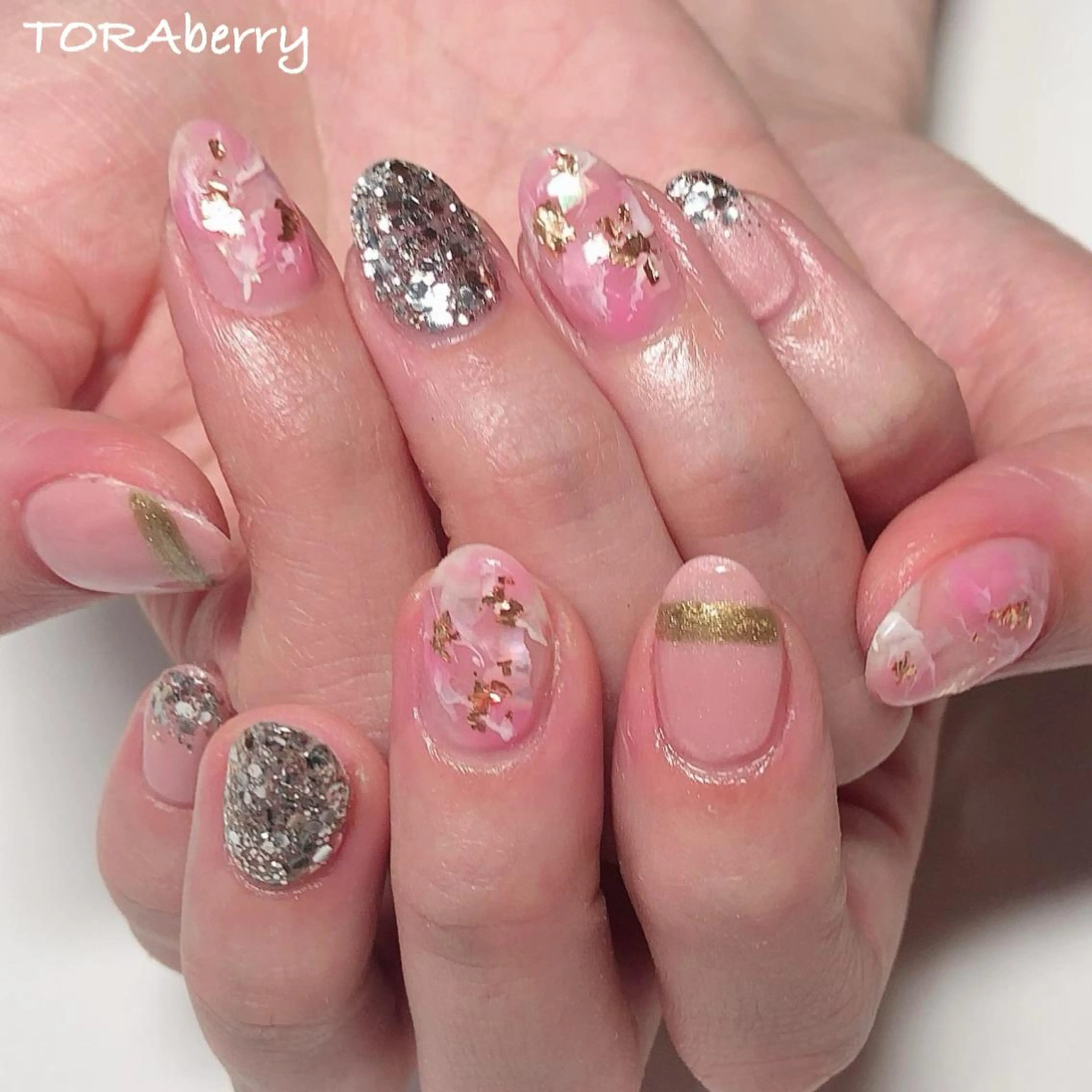 ネイル 大理石ネイル(マーブル) ハンドネイル ネイリスト なつみのネイルデザイン