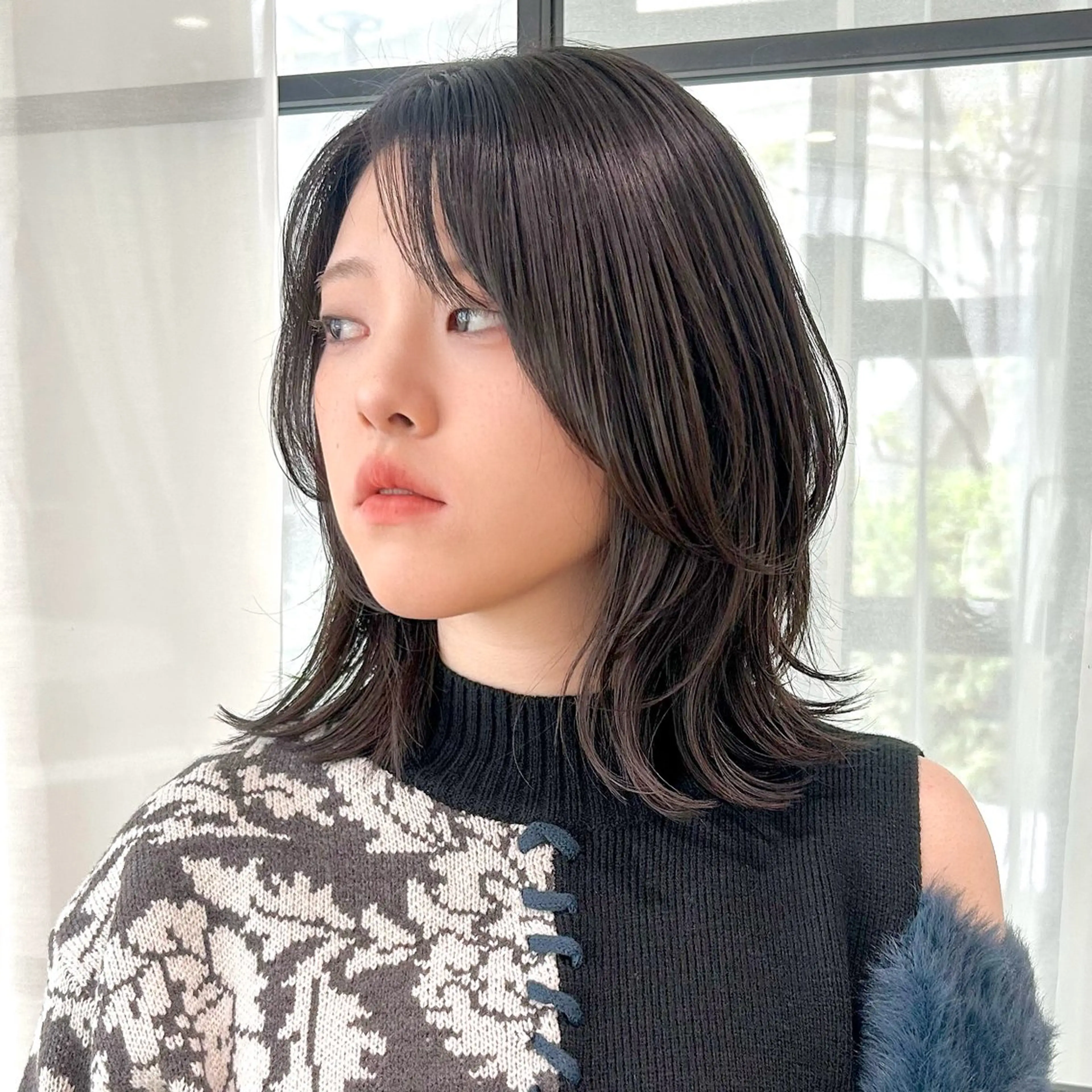 ミディアム レイヤーカット カット ボブレイヤー/ ブリーチ/miyuuのヘアスタイル