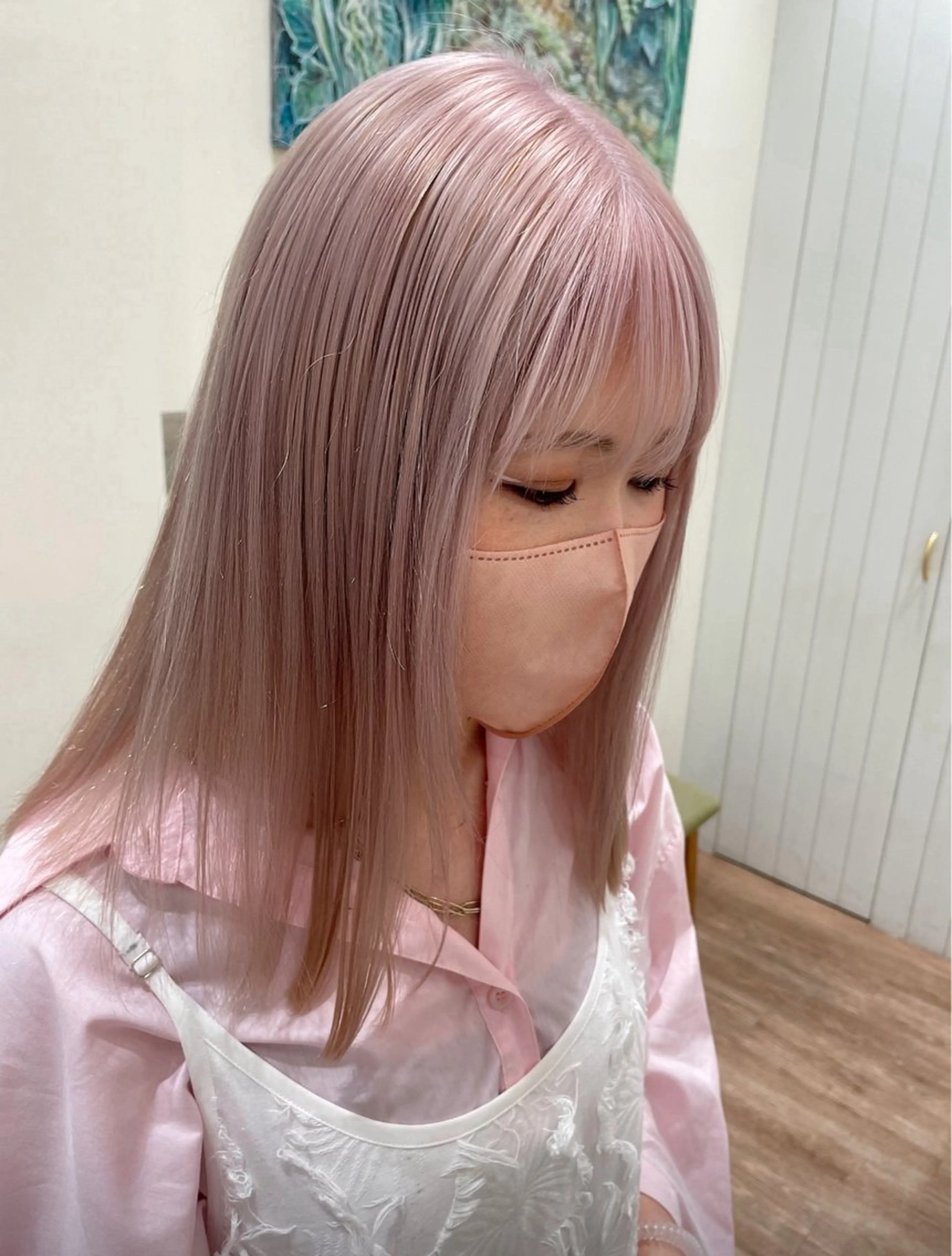 ミディアム カラー ヘアカラー メンズカット/ ブリーチ/かほのヘアスタイル