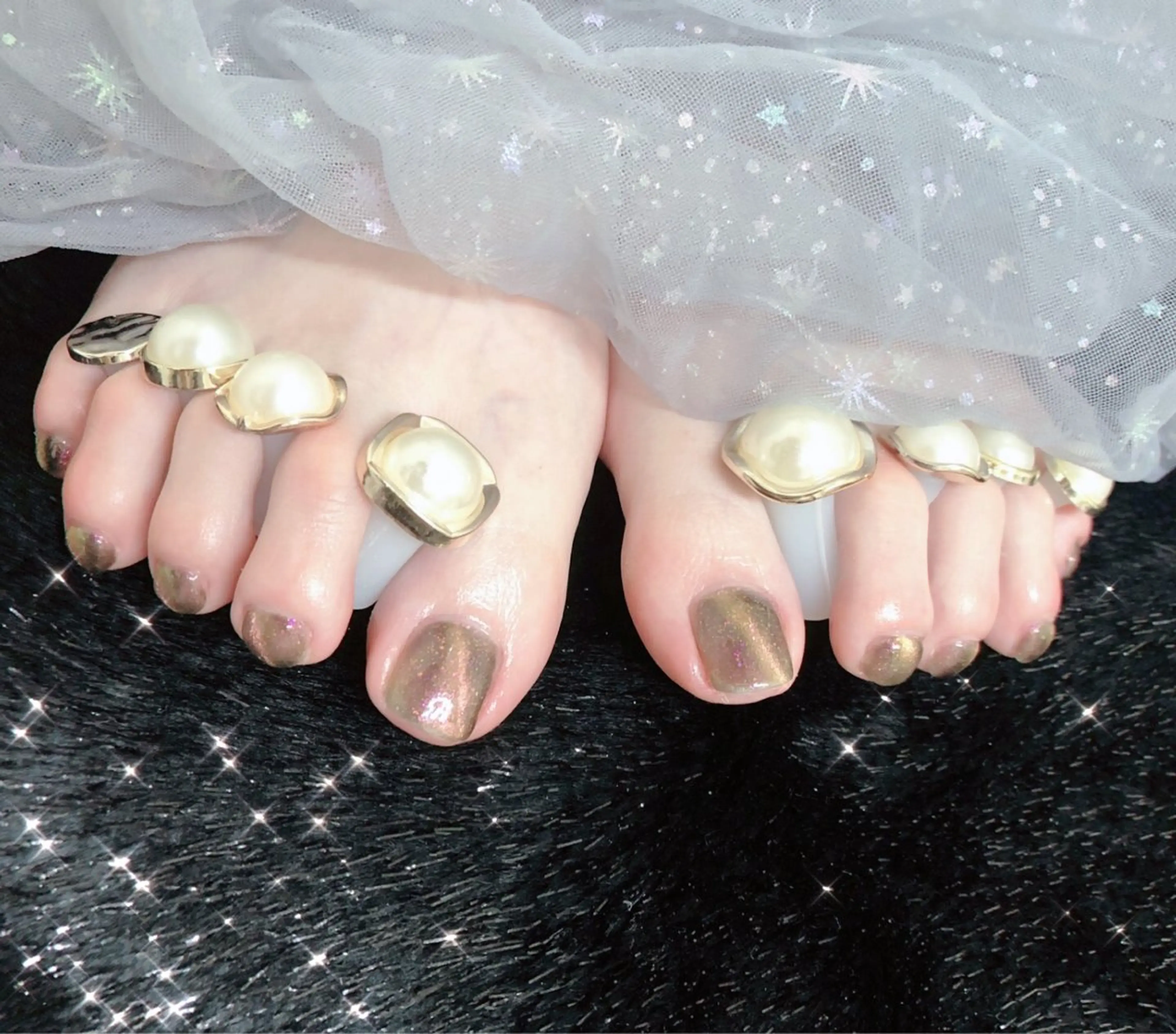 ネイル フットネイル ジェルネイル ハート 韓国ネイル マグネットネイル 大門浜松町 ネイルのネイルデザイン