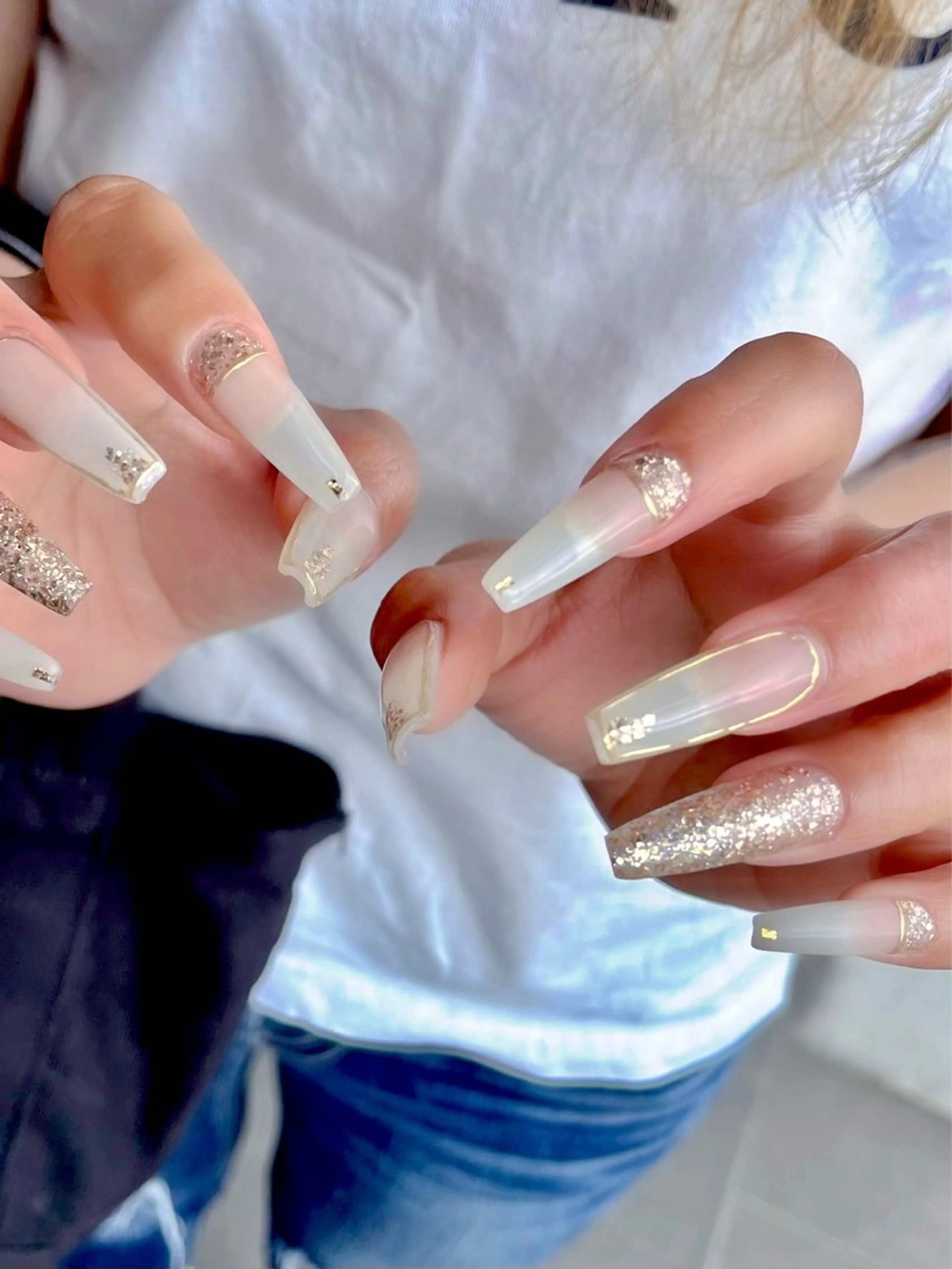 ネイル キラキラネイル マグネットネイル ワンカラーネイル スカルプネイル ワンホンネイル nine.🦋 YUKOのネイルデザイン