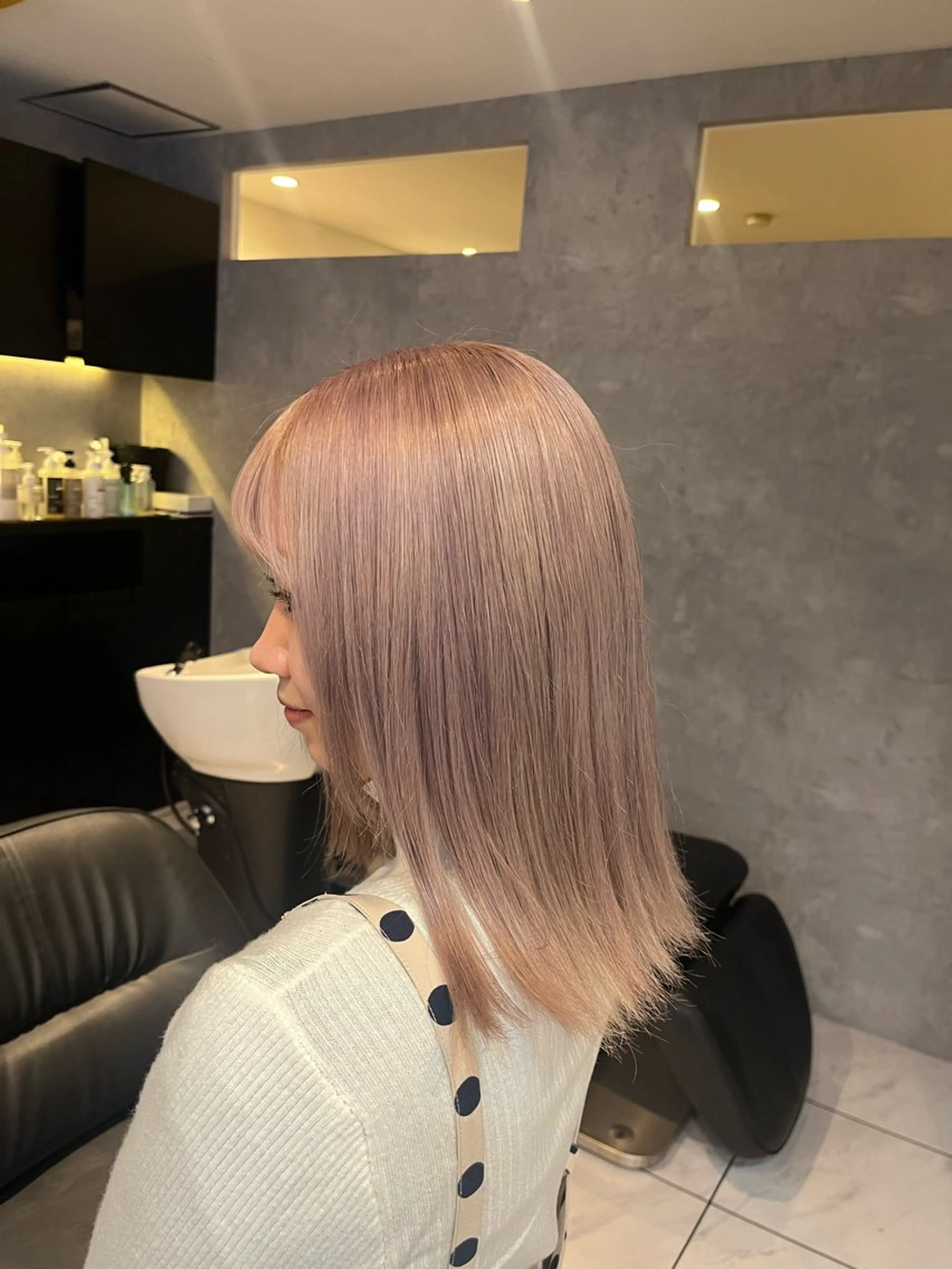 カラー ラベンダーカラー ピンクカラー ピンクラベンダー CS made by SHACHU 大分駅前店所属・トメちゃん 🇯🇵🇭🇰のヘアスタイル