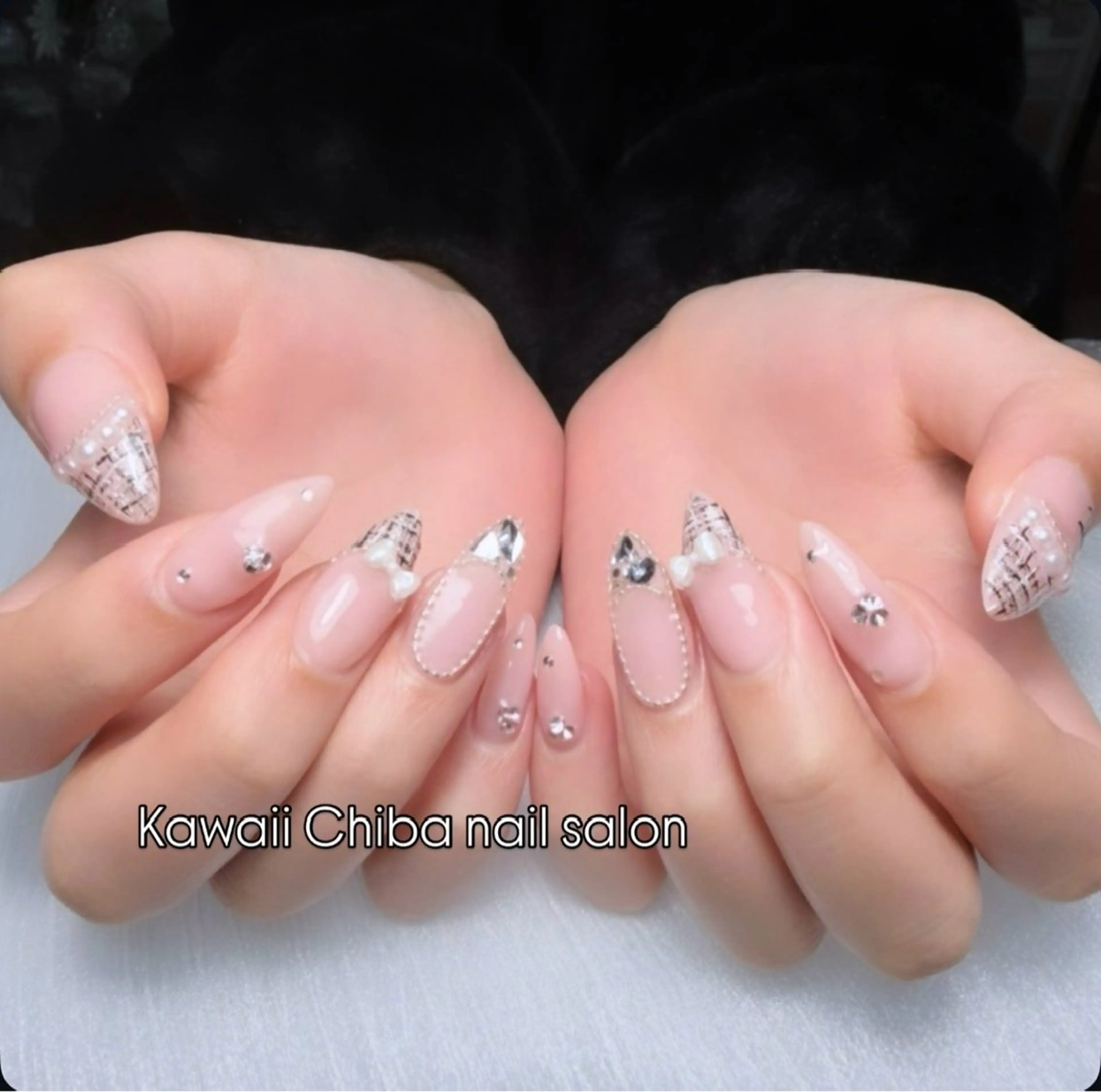 ネイル アートネイル クリアネイル ジェルネイル ハート 韓国ネイル Kawaii _Nailのネイルデザイン