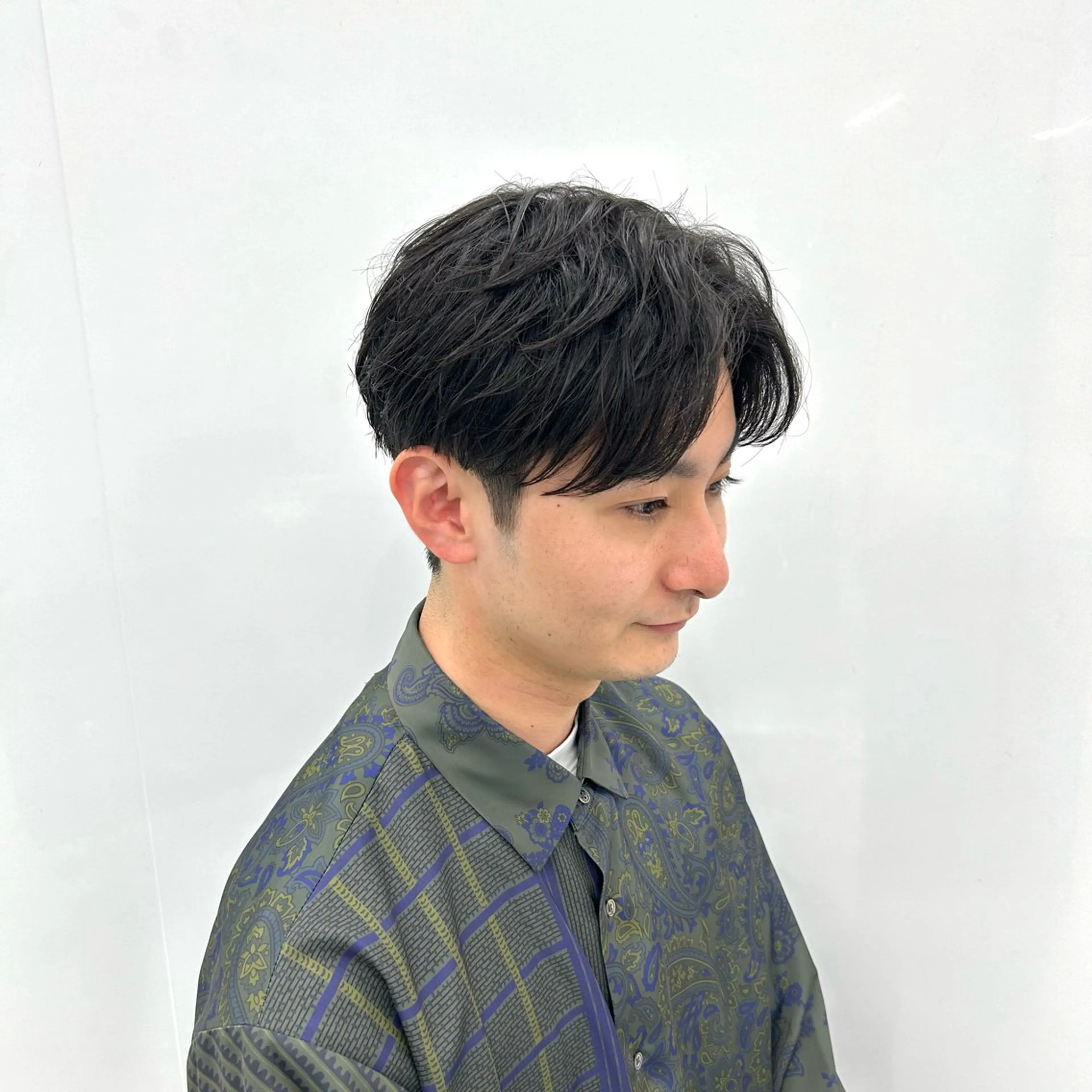 ショート メンズ センターパート カット 【メンズパーマ特化】 🍏網中勇喜のヘアスタイル