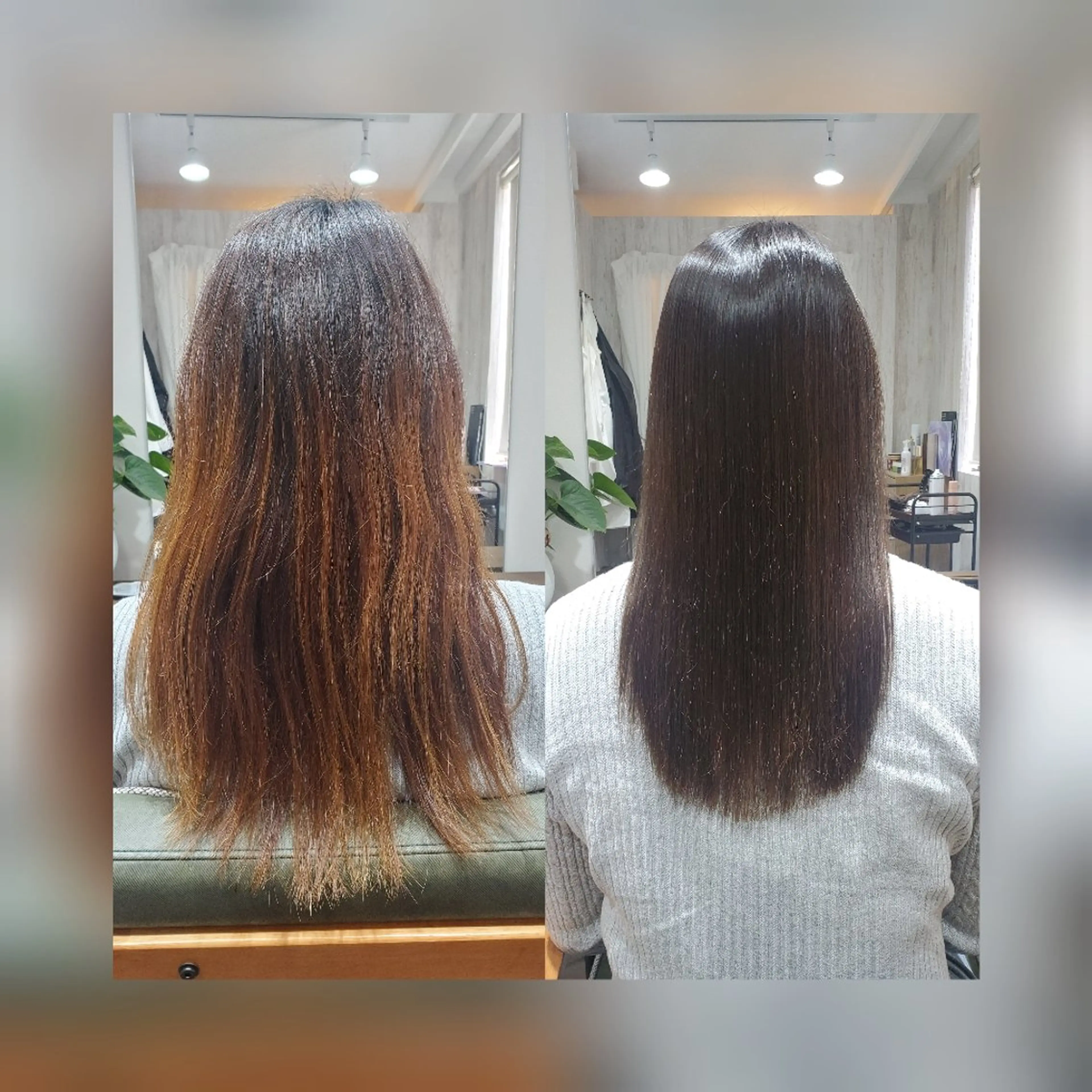 ロング 縮毛矯正 カット 縮毛矯正 トリートメント 個室美容室 TOMO 美髪縮毛✨のヘアスタイル