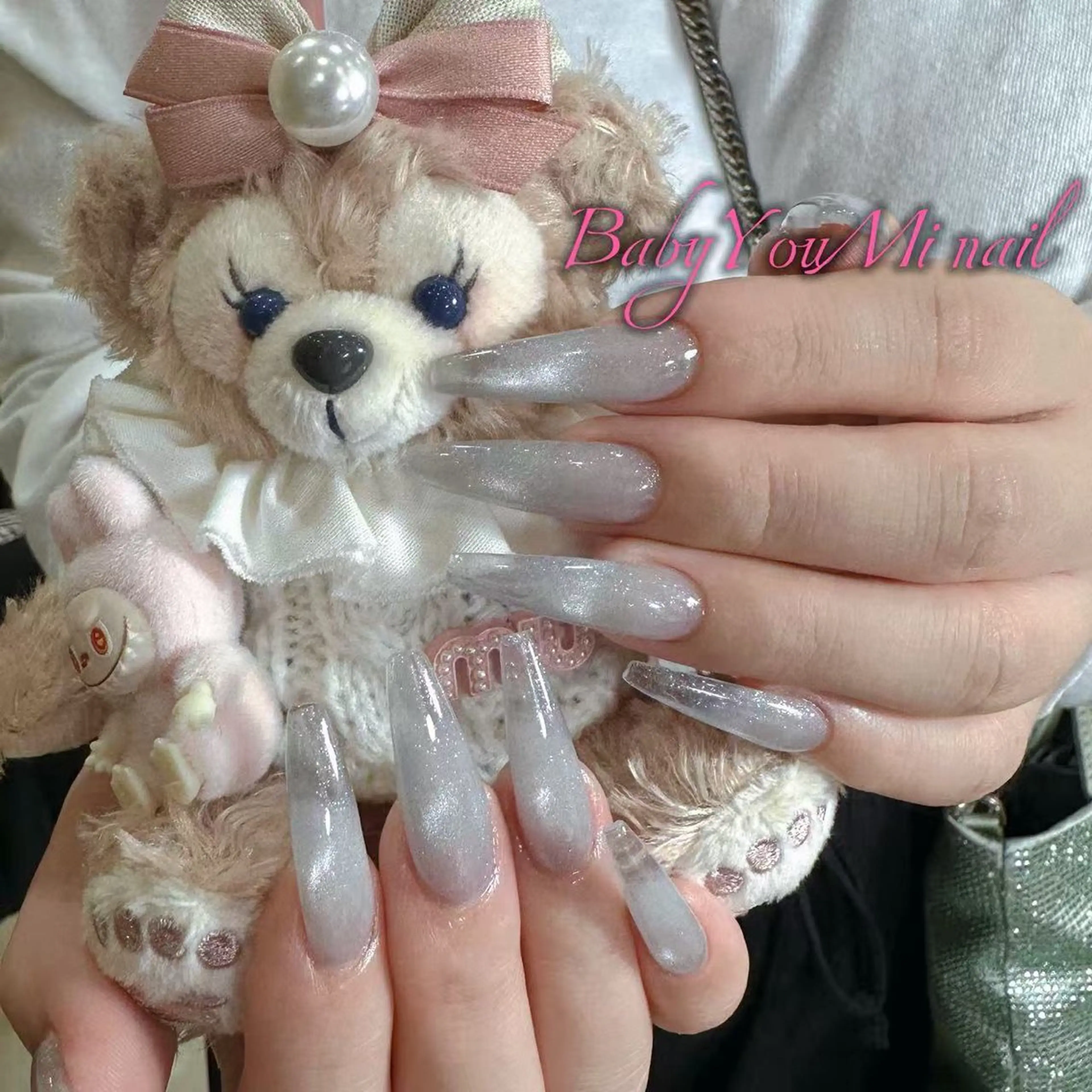 ネイル オーロラネイル フラワーネイル フットネイル フレンチネイル ジェルネイル ハンドネイル BabyYouMi ねねのネイルデザイン