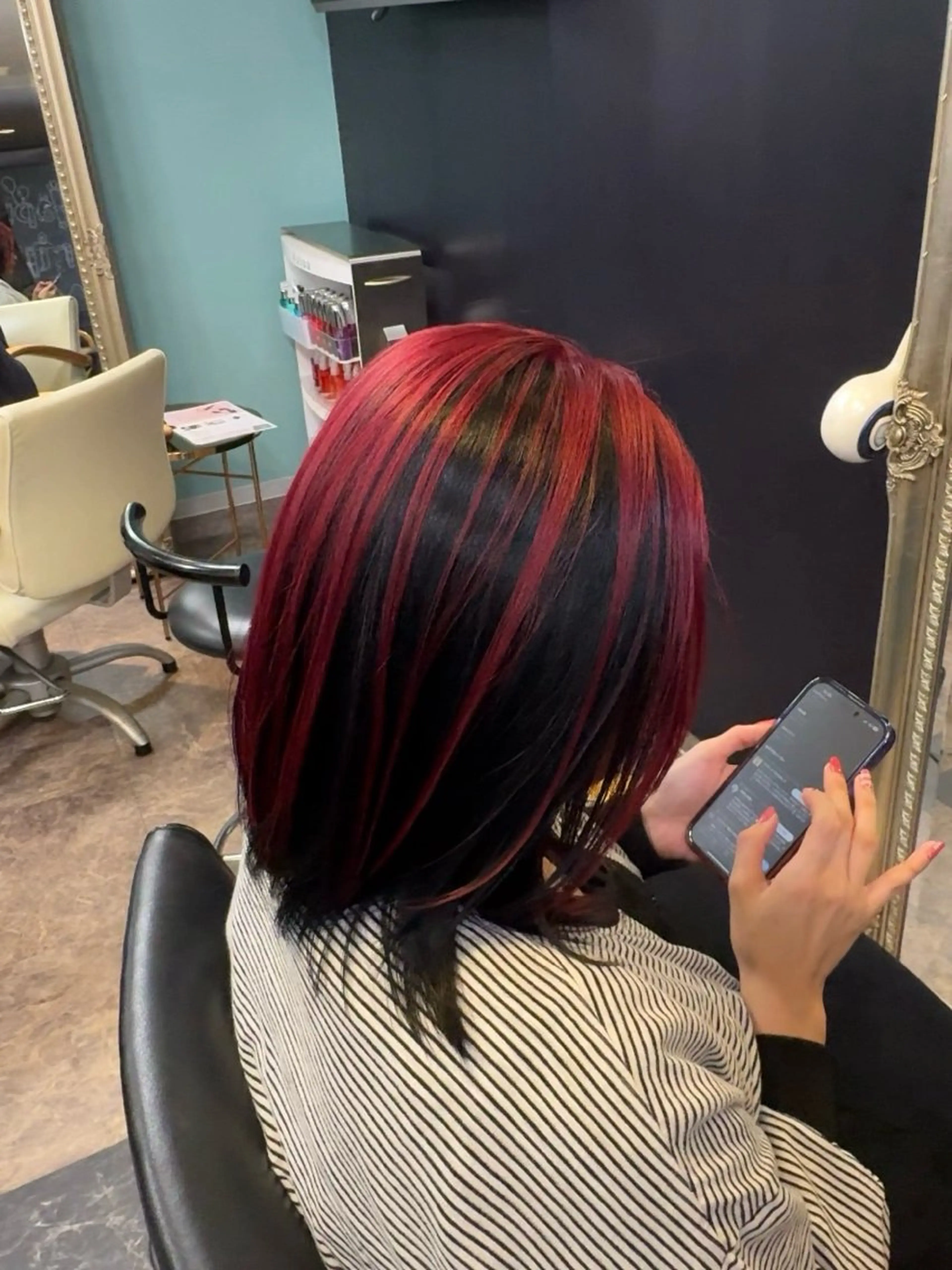 ミディアム カラー ブリーチ レッドカラー ヘアカラー 舘野涼太 /ダブル カラー🎨/髪質改善のヘアスタイル