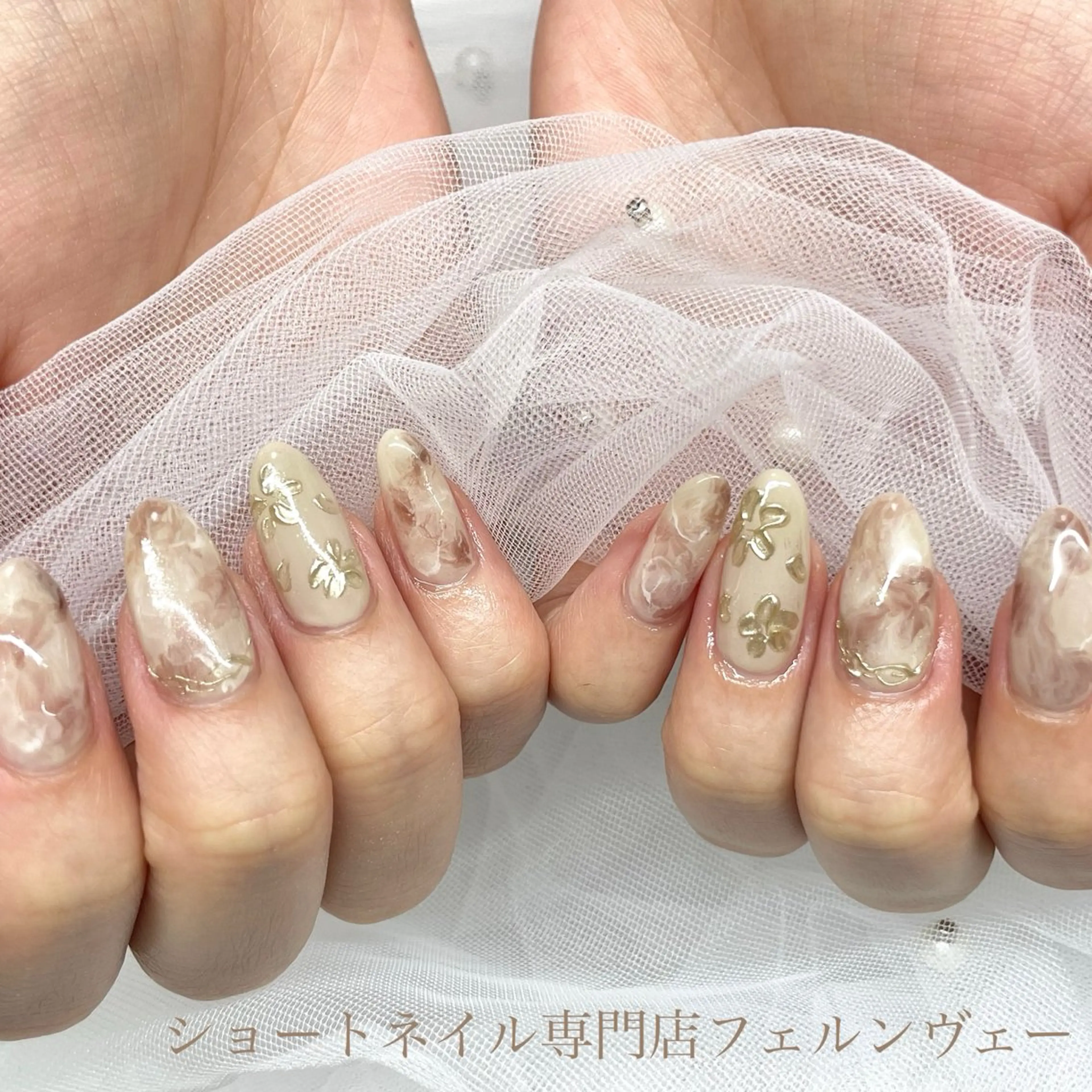 ネイル ジェルネイル パラジェル ショートネイル ハンドネイル ショートネイル専門店フェルンヴェー所属・ショートネイル専門店 フェルンヴェー代々木のネイルデザイン