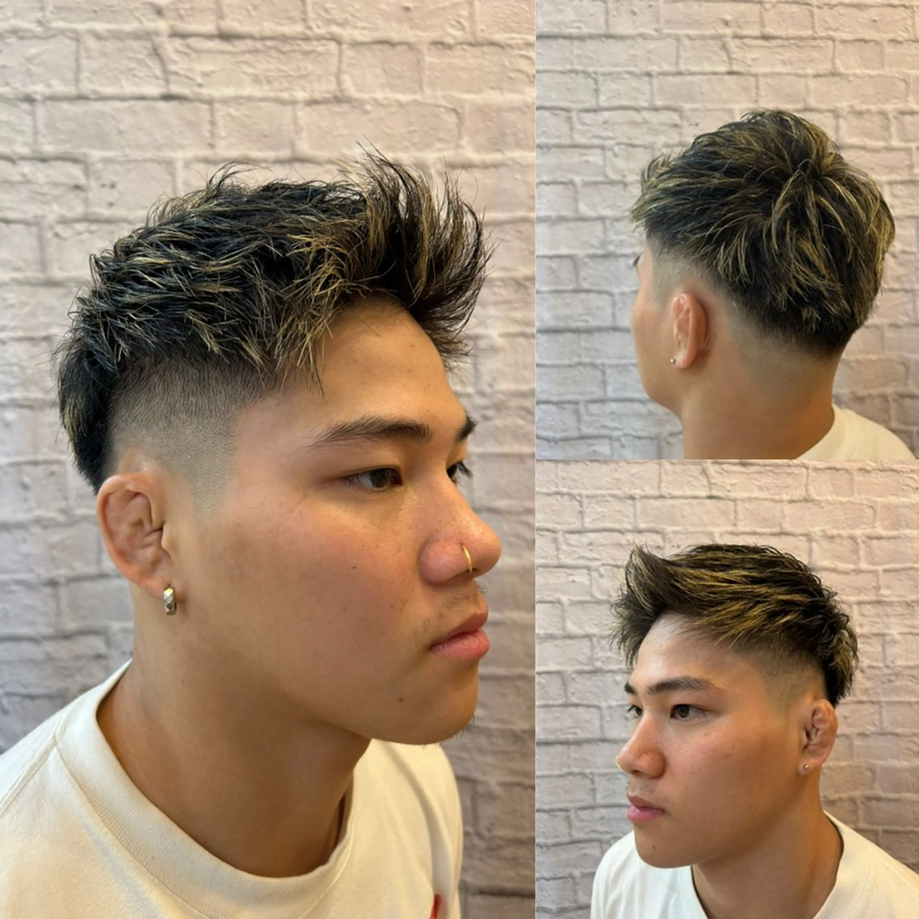 【Men's ホワイトメッシュ🌻🌬️】メッシュキャップで作るホワイトメッシュ+カットの写真