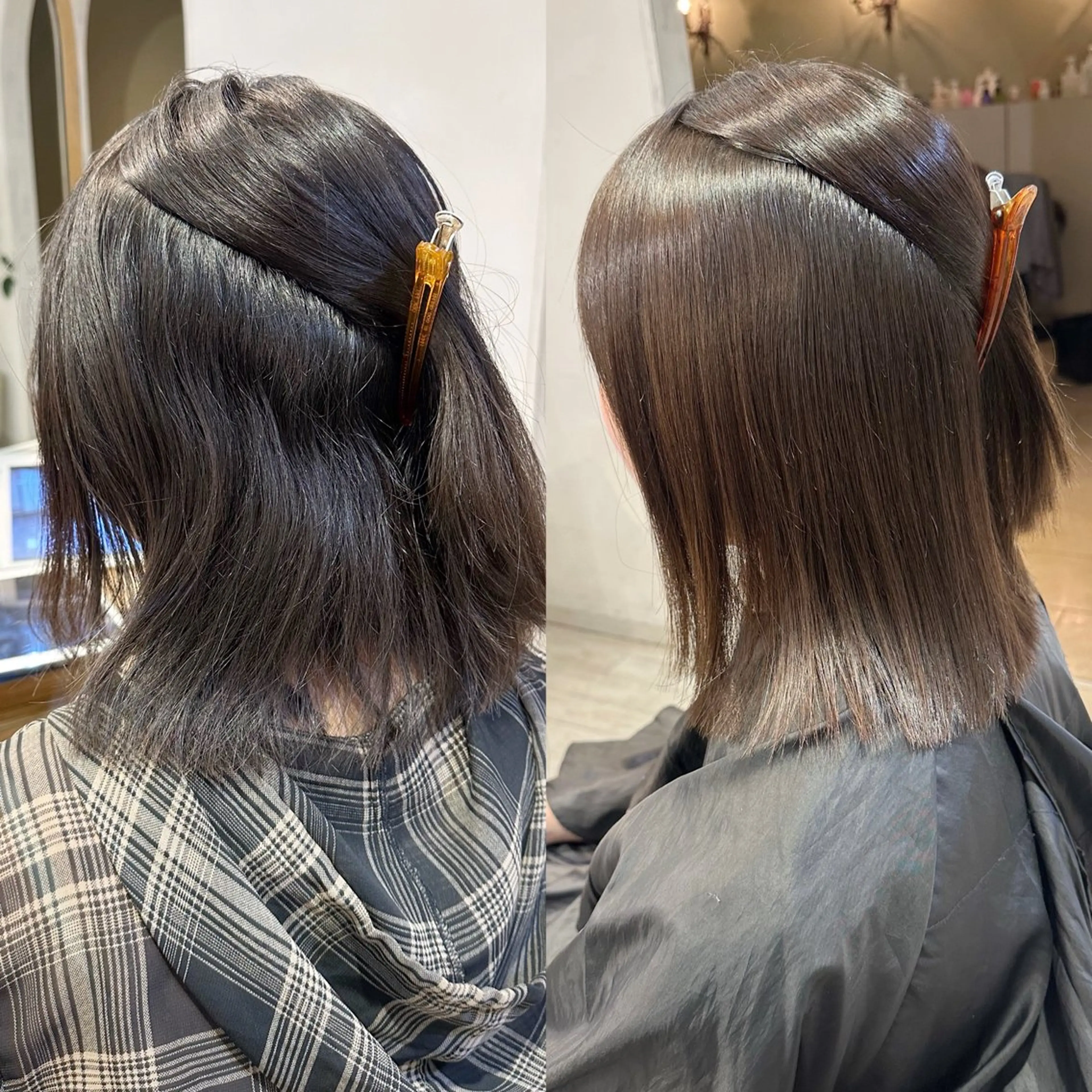 ミディアム 縮毛矯正 縮毛矯正/ショート/ レイヤー/畑中正敏のヘアスタイル