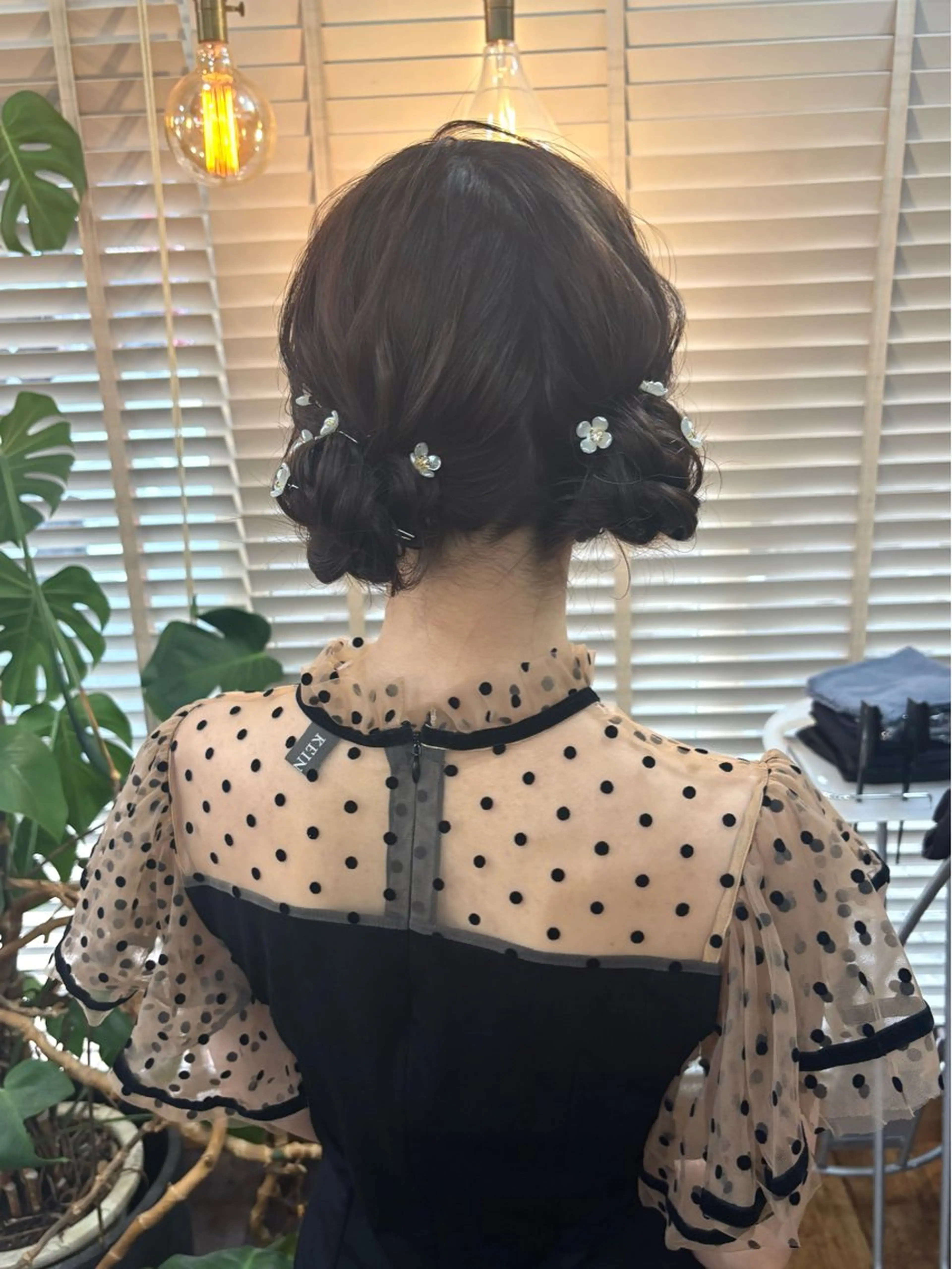 セミロング ヘアアレンジ お団子ヘア ヘアセット bright所属・miku ヘアセット/着付けのヘアスタイル