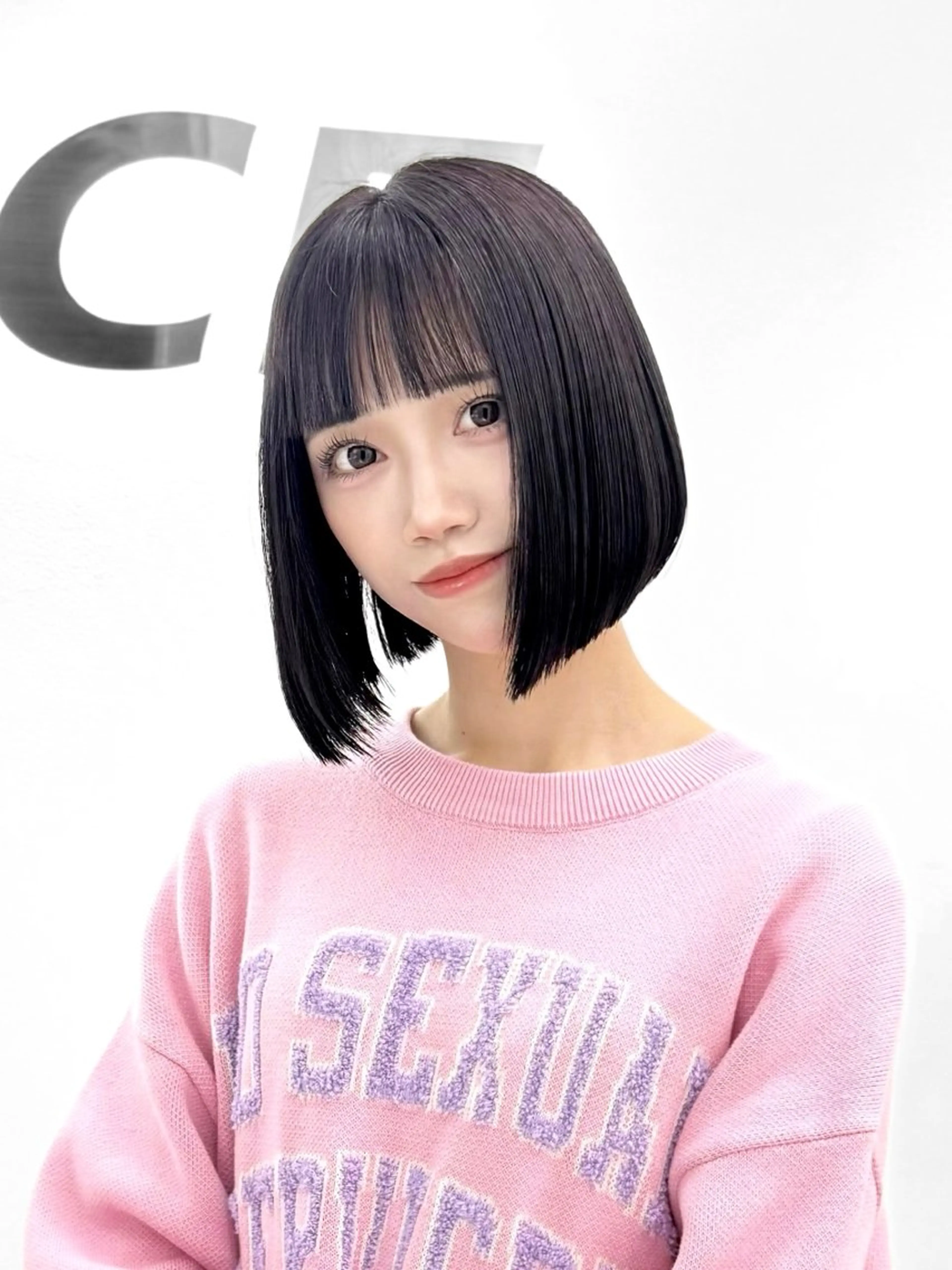 ショート カラー ヘアアレンジ カット ヘアカラー 縮毛矯正 トリートメント ヘッドスパ ヘアセット ‎🤍韓国ボブ/ 縮毛矯正🪽‪ひかりのヘアスタイル
