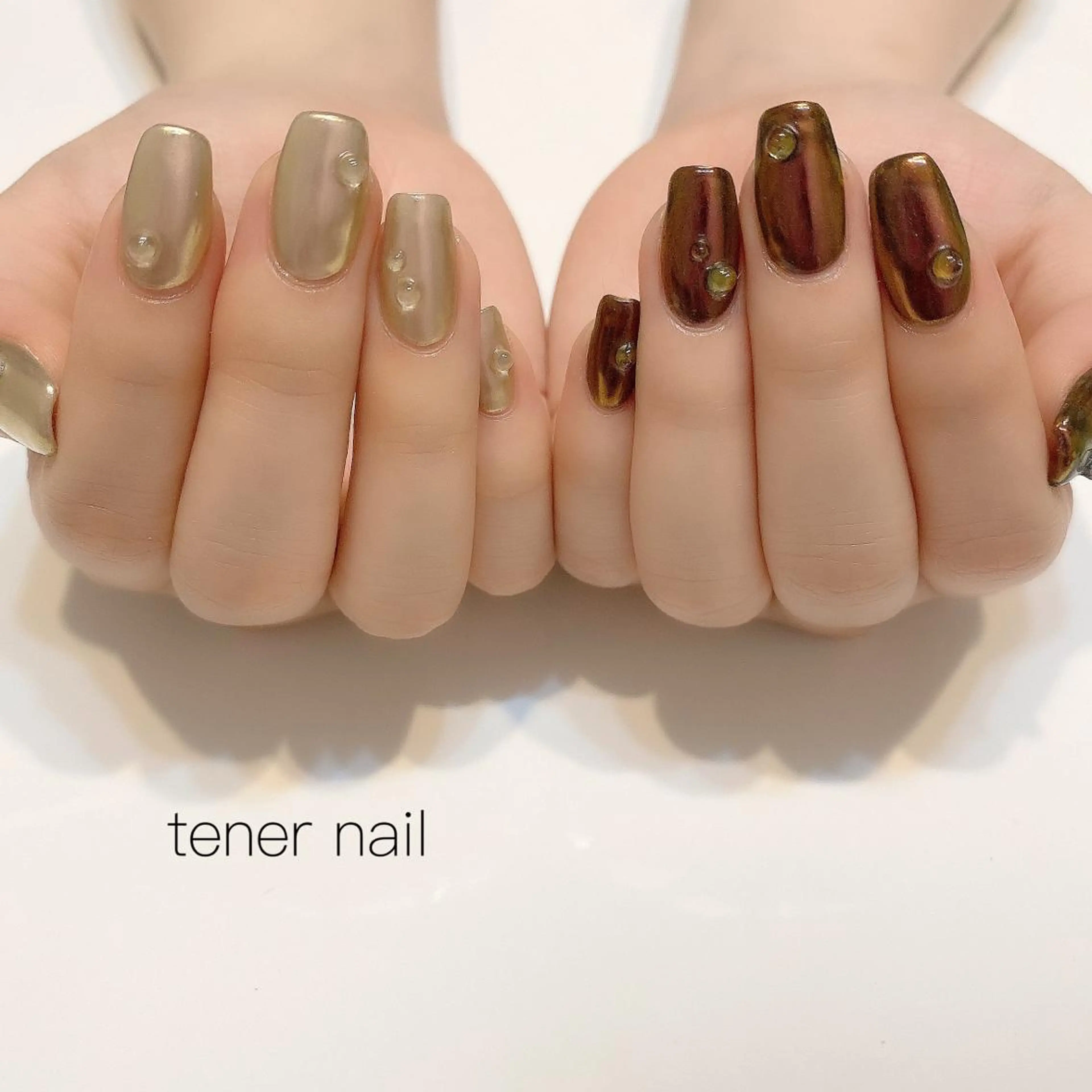 ネイル マットネイル ミラーネイル tener  nail  テネルネイル所属・テネルネイル tener nailのネイルデザイン