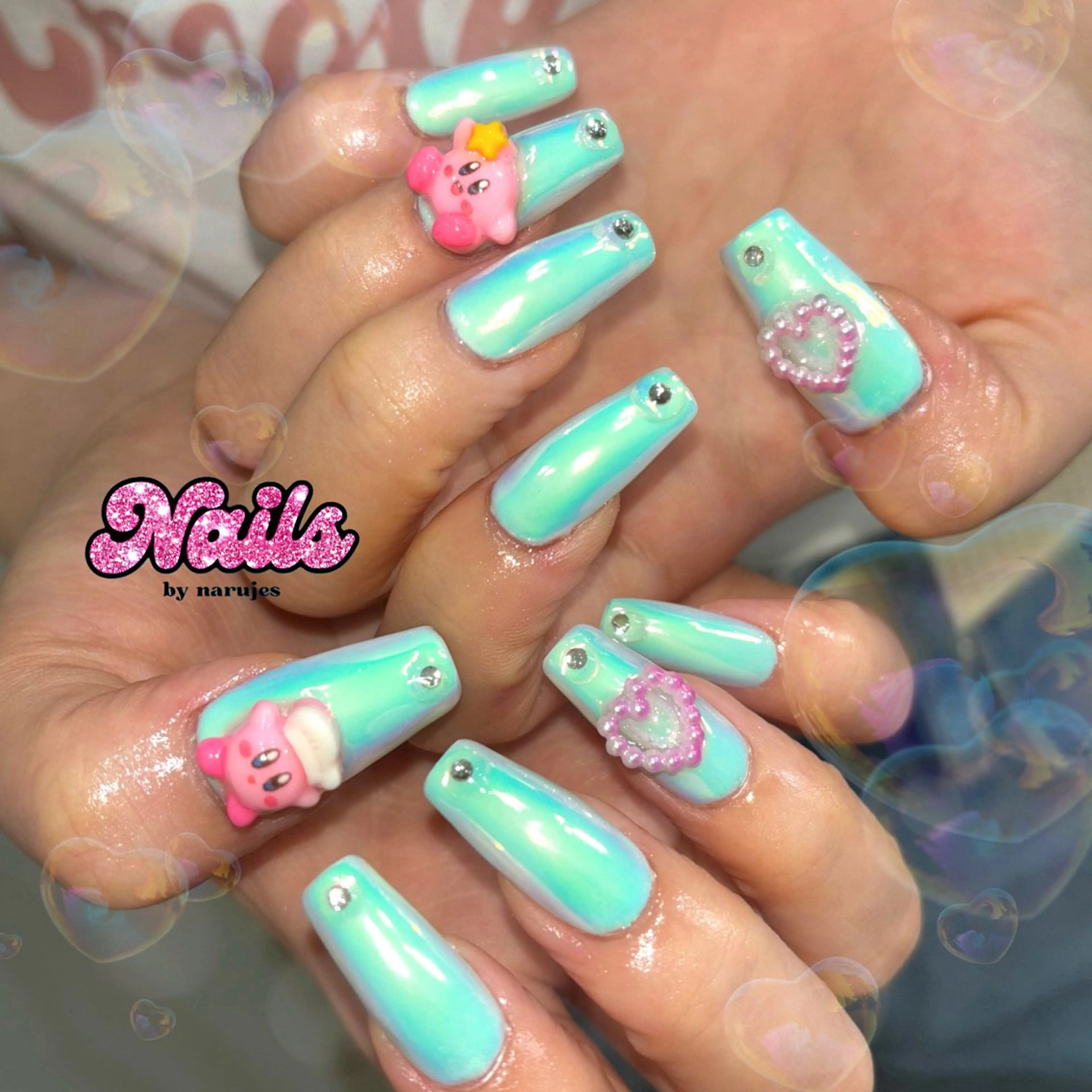 ミラー、オーロラ、ラメグラ💅長さだし（ロングも可🫶）の写真