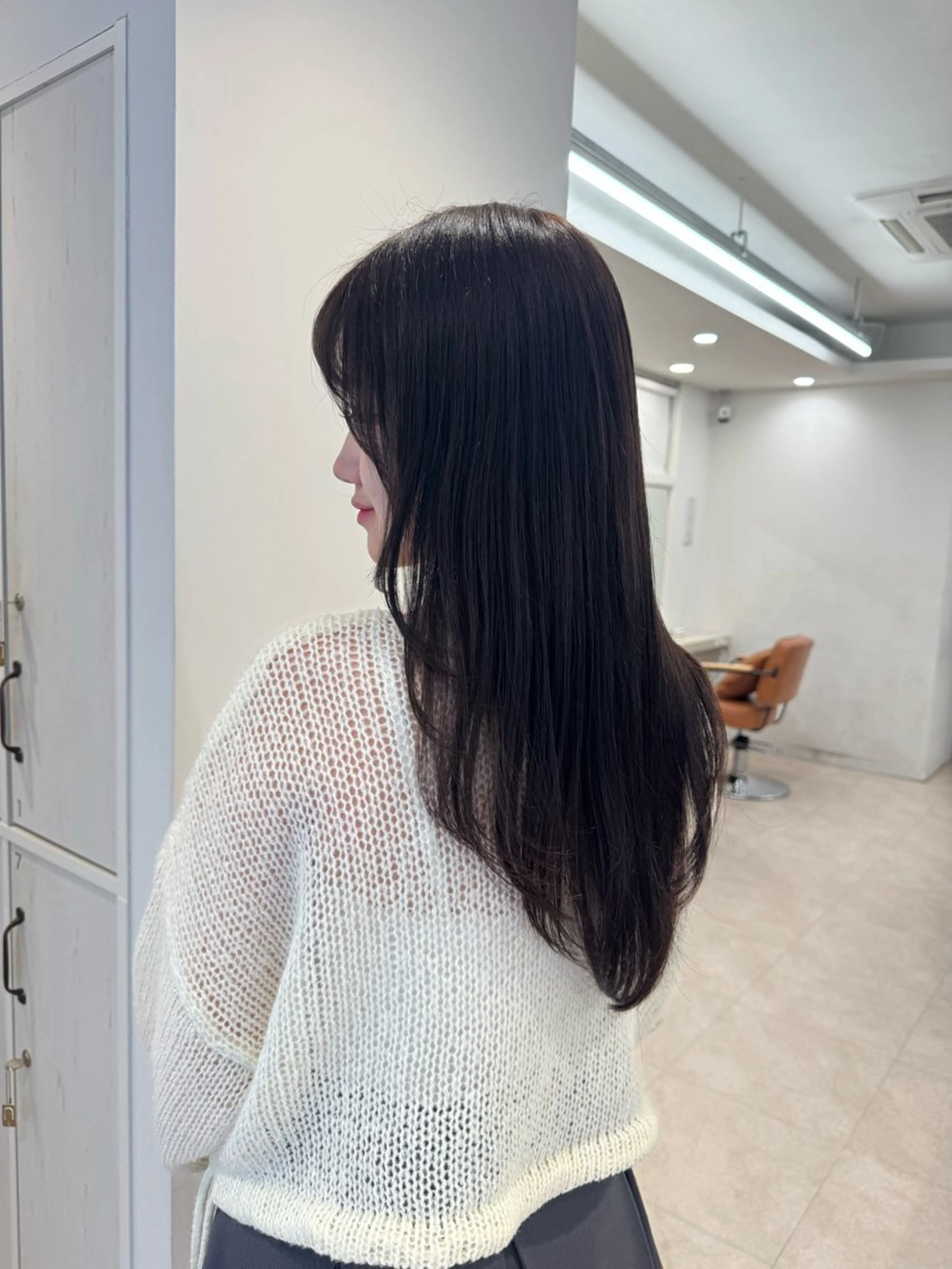 ロング レイヤーカット カット 🤍りな/透明感 似合わせカット🤍のヘアスタイル