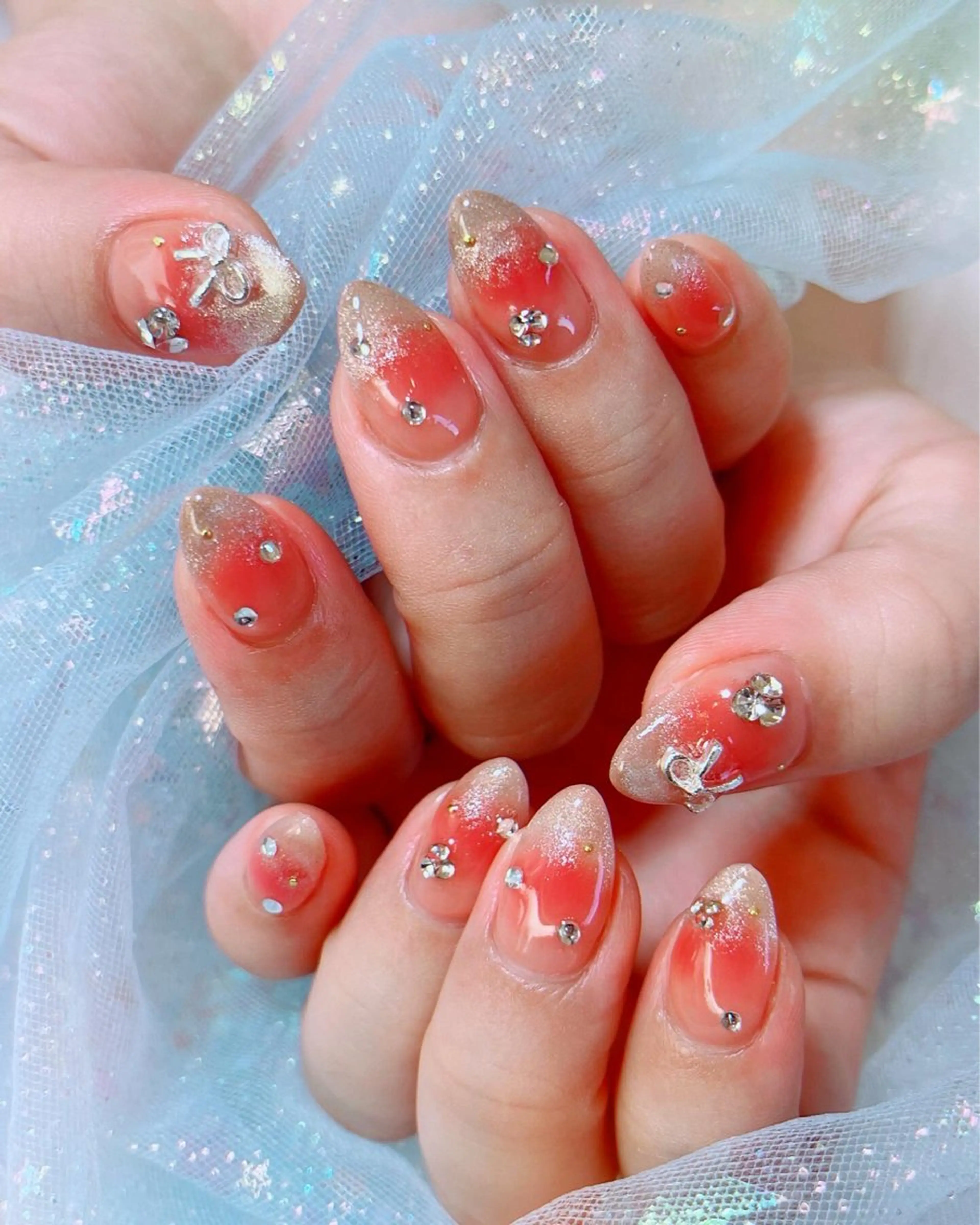 ネイル チークネイル グラデーション マグネットネイル ruirui.naildesign所属・RUI ☆のネイルデザイン