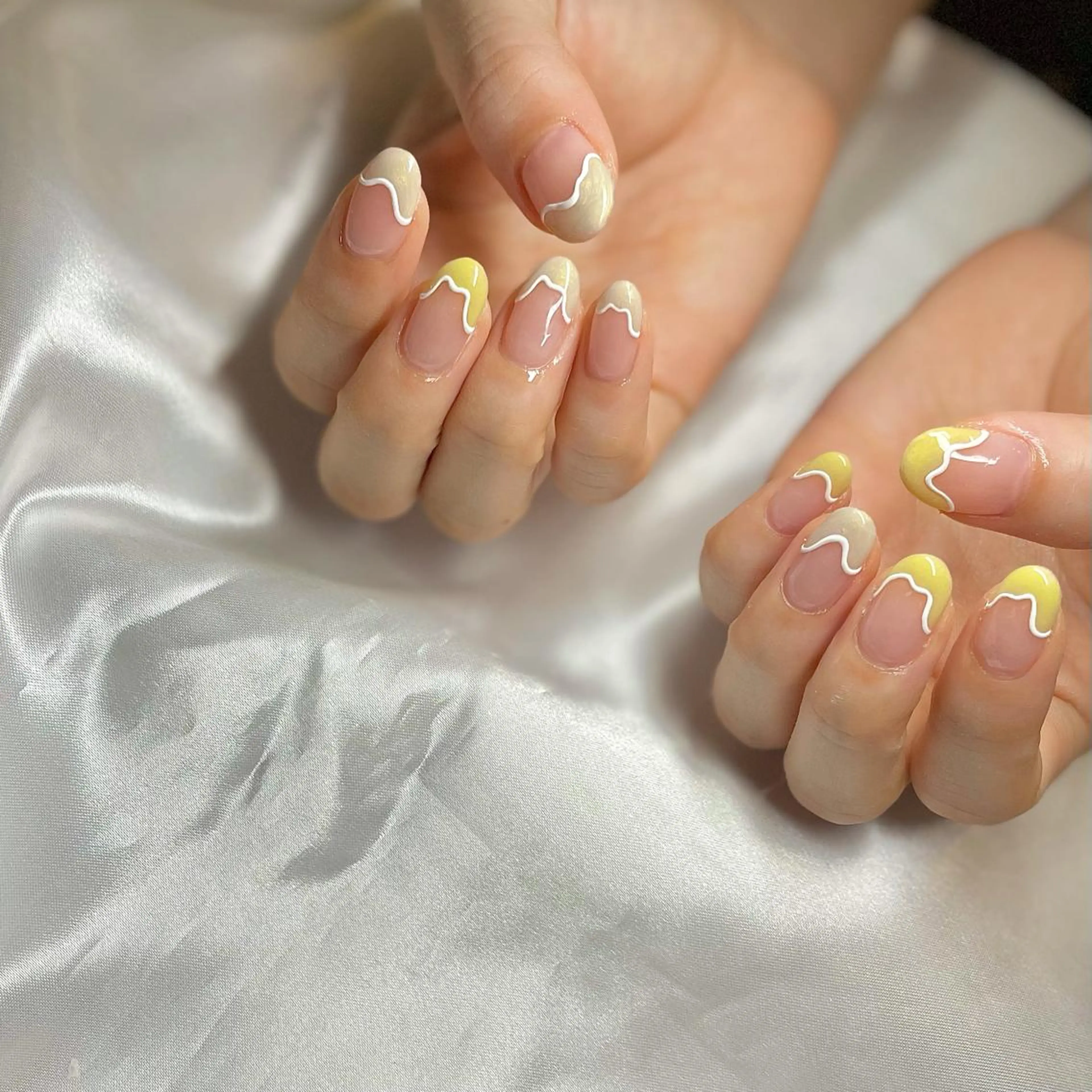 ミディアム カラー パーマ ヘアアレンジ メンズ キッズ ネイル マツエク・マツパ フレンチネイル ハンドネイル ハンドケア nail&eye Aoのマツエク・マツパデザイン