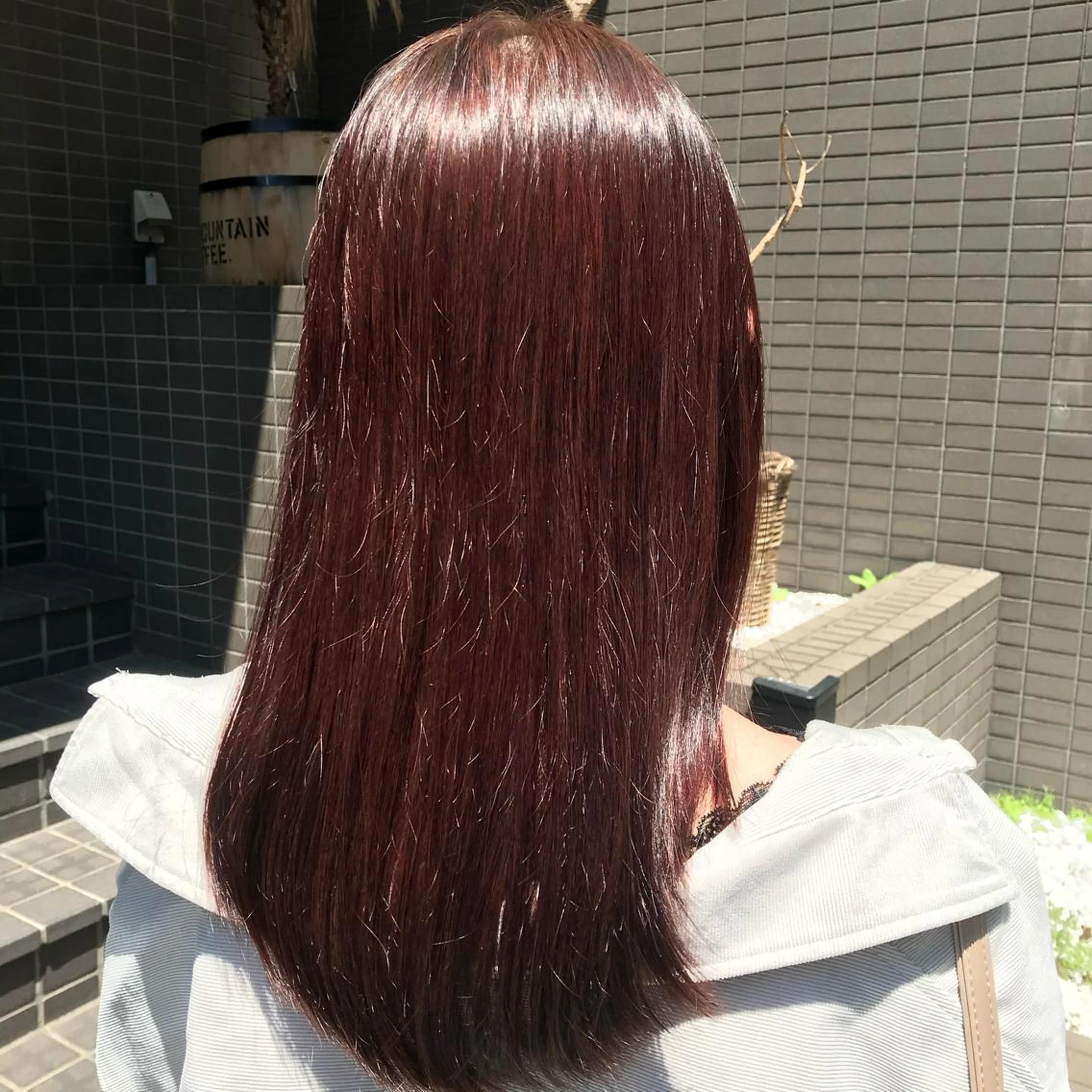 セミロング ヘアカラー ヲタク美容師 店長　上原のヘアスタイル
