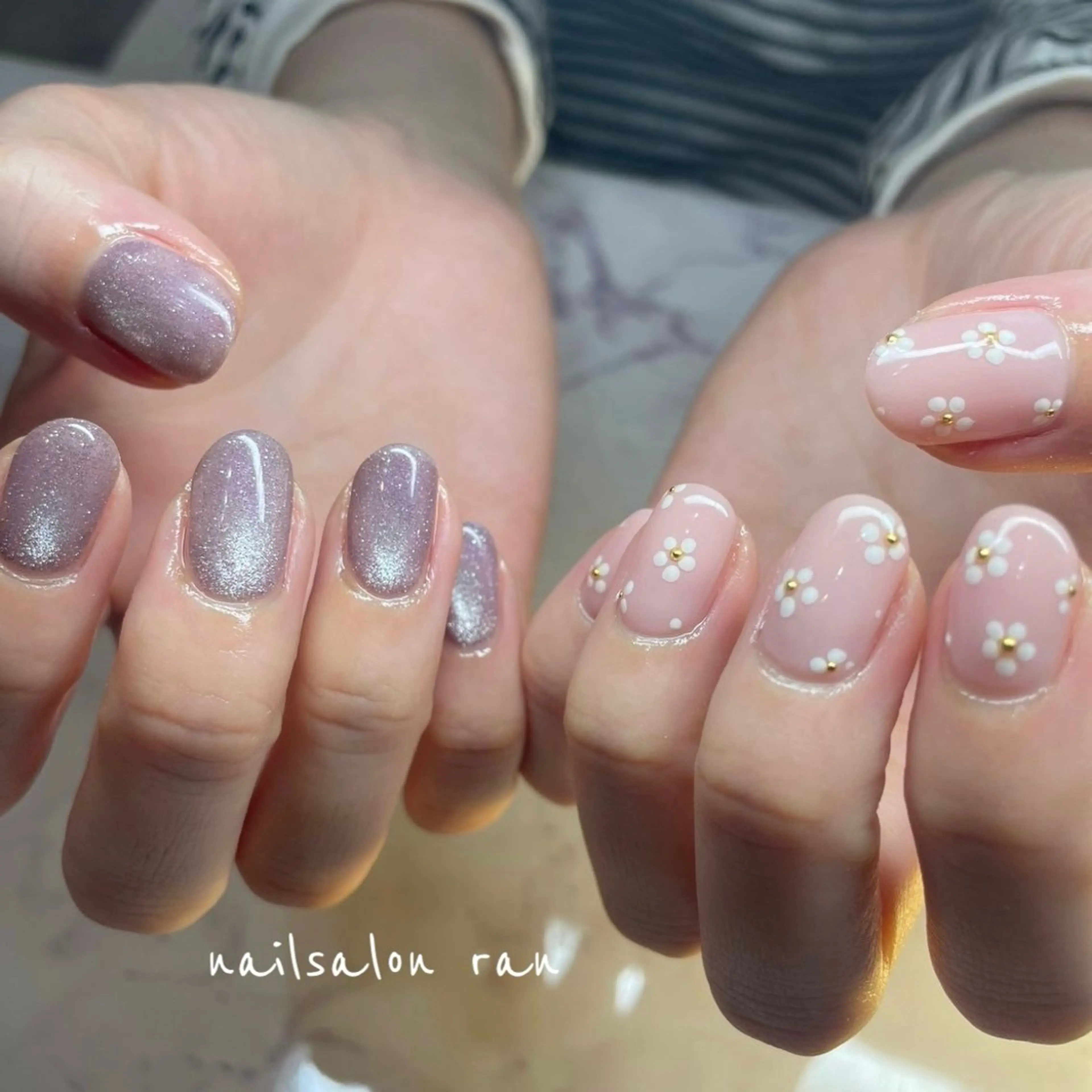 ネイル マグネットネイル ハンドネイル ハンドケア nailsalon ranのネイルデザイン