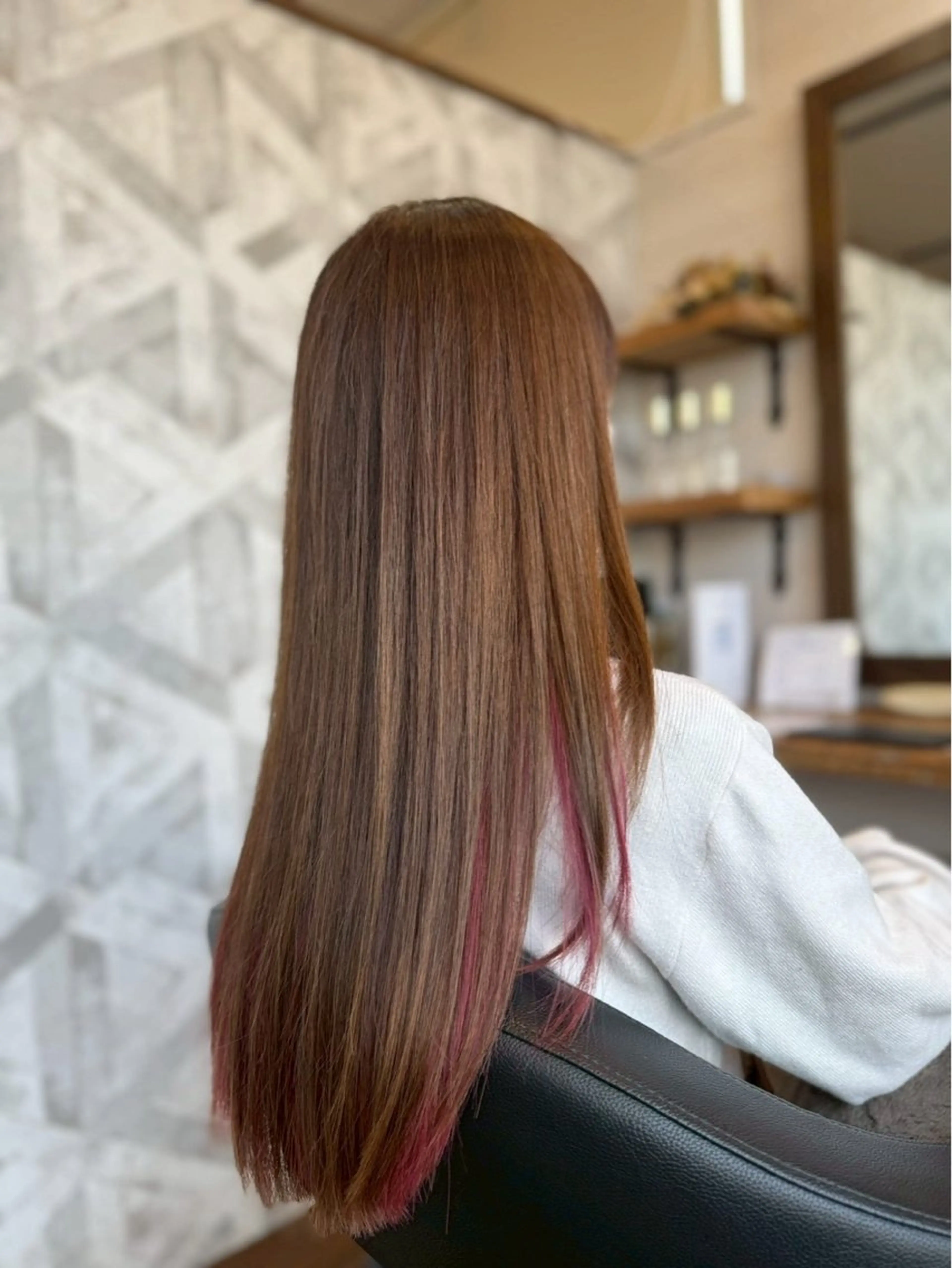 ロング ロング カット ヘアカラー 【髪質改善都賀】 chisatan🍊のヘアスタイル