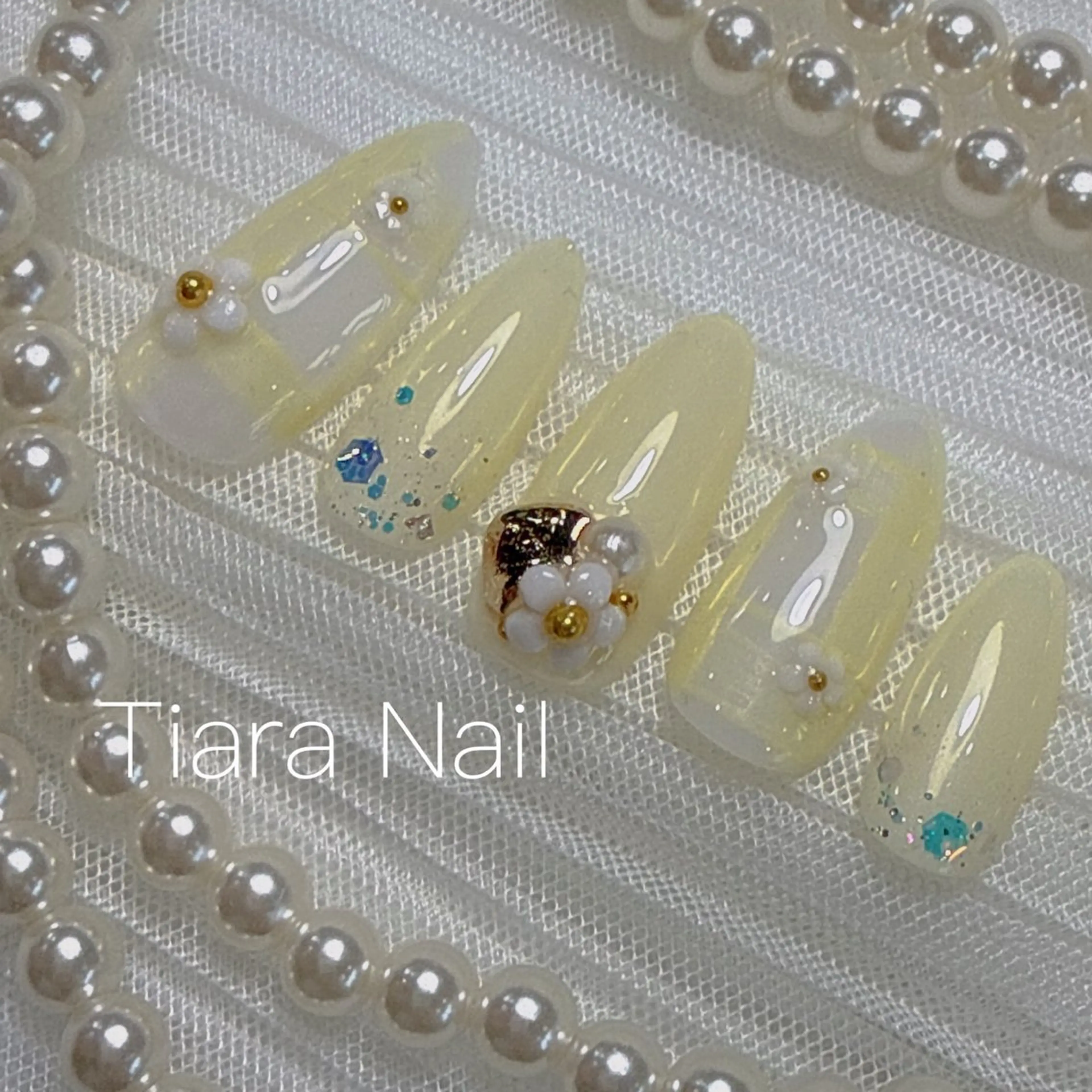 ネイル 春ネイル Tiara Nail & Eye 本店所属・福岡⭐︎春吉 tiara nailのネイルデザイン