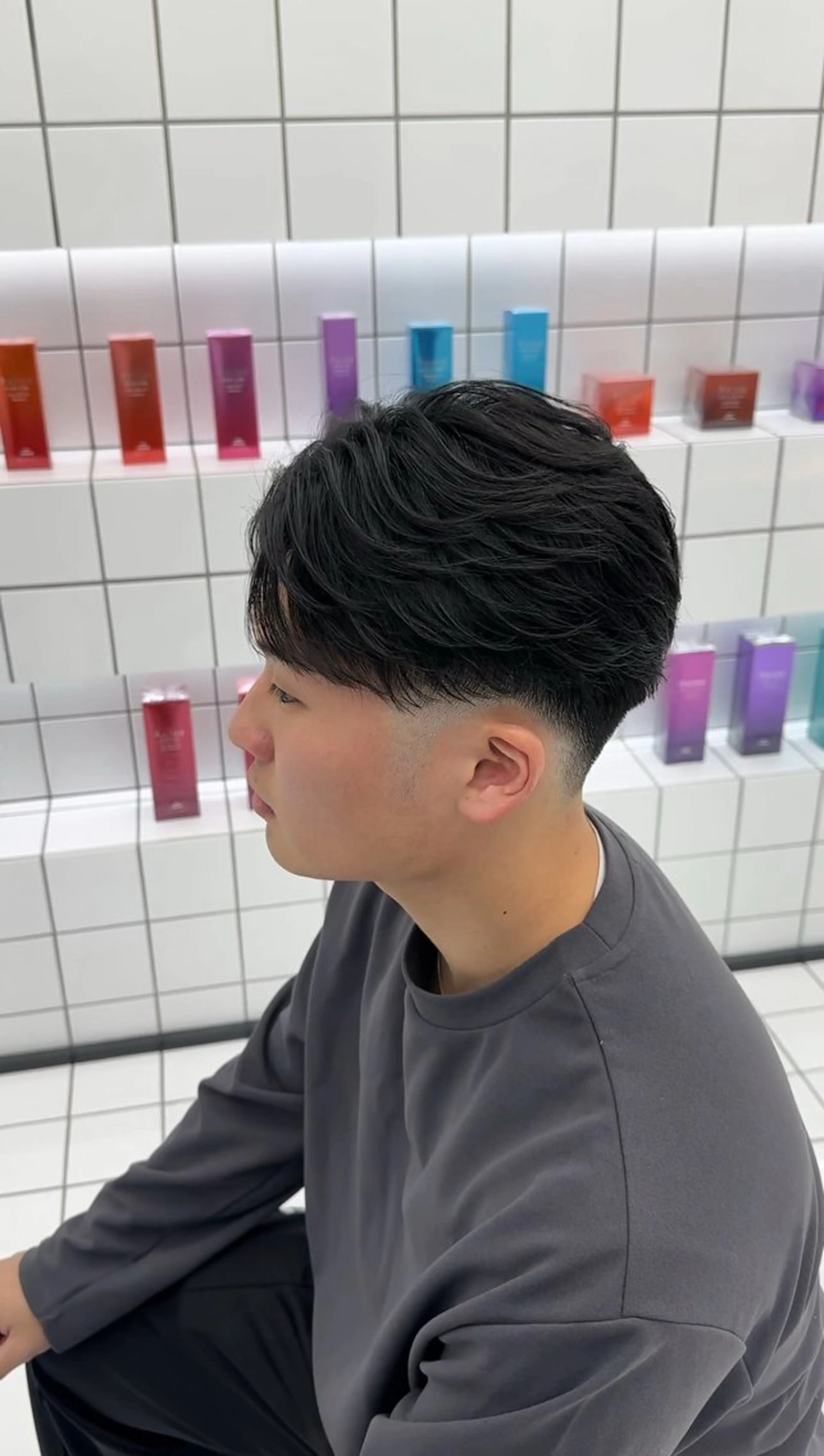 メンズ センターパート 白髪ぼかし/白髪 メッシュ/ゆうとのヘアスタイル