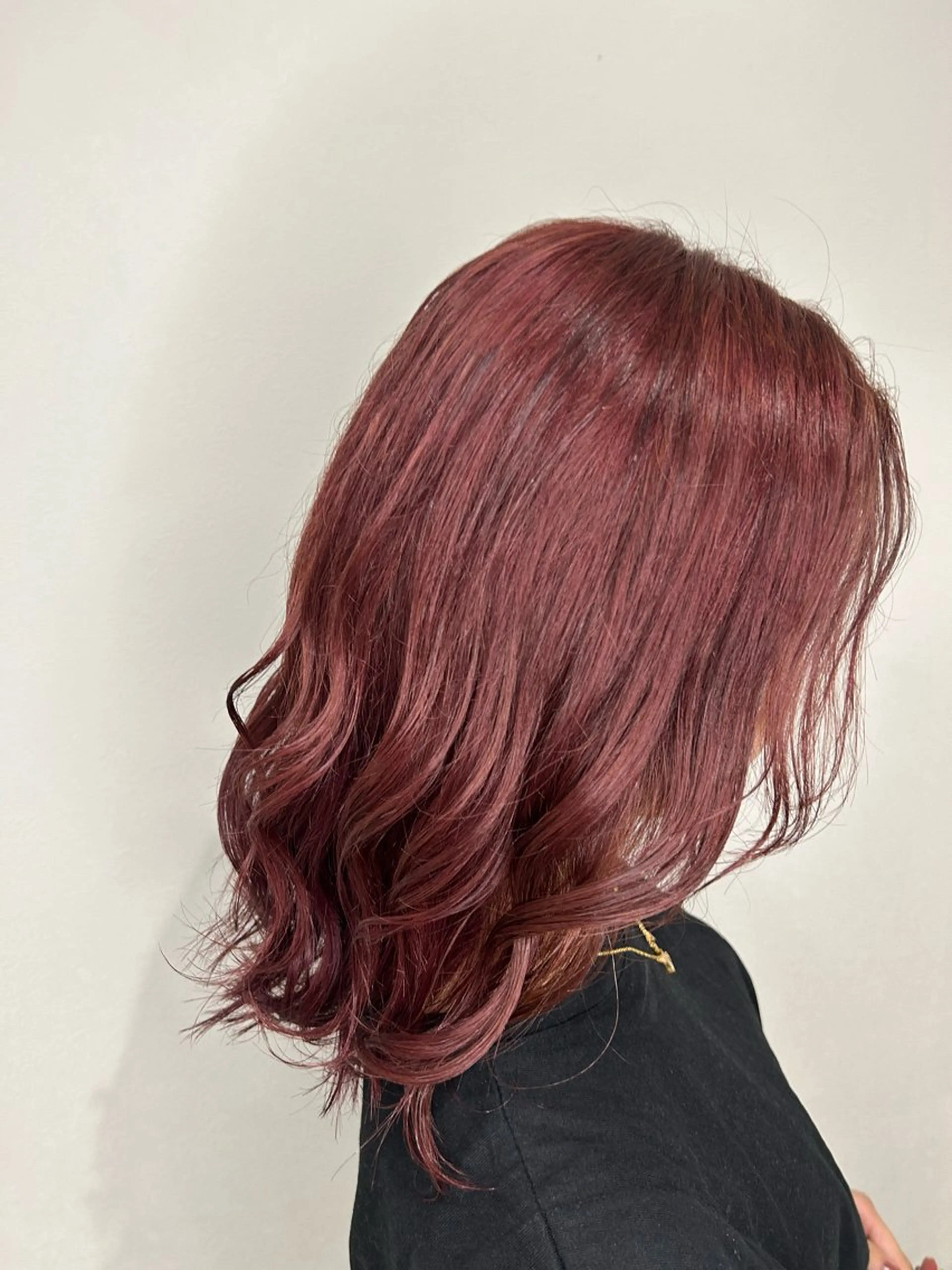 ミディアム カラー ヘアアレンジ レッドカラー カット ヘアカラー トリートメント 🐺青木光太朗 ウルフ/レイヤー🐺のヘアスタイル