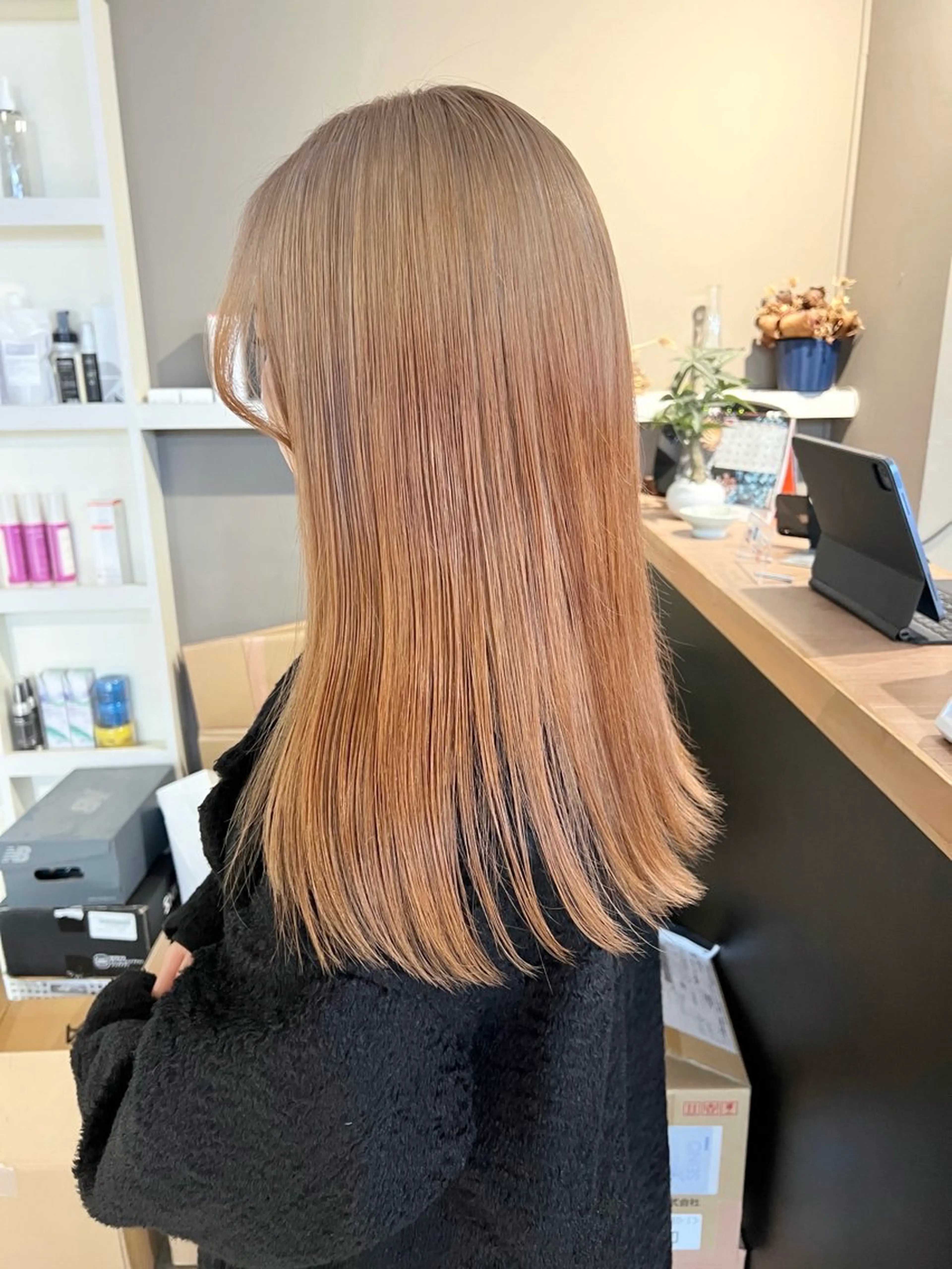 ロング カラー ブリーチ daiki 原宿のヘアスタイル